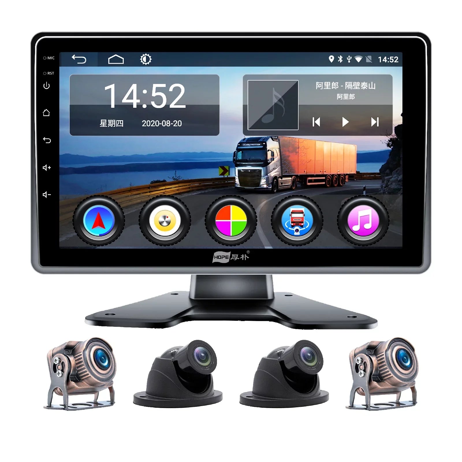 10.1"Monitor  Driving Video Recorder Touch Screen  for  Truck Bus Camera