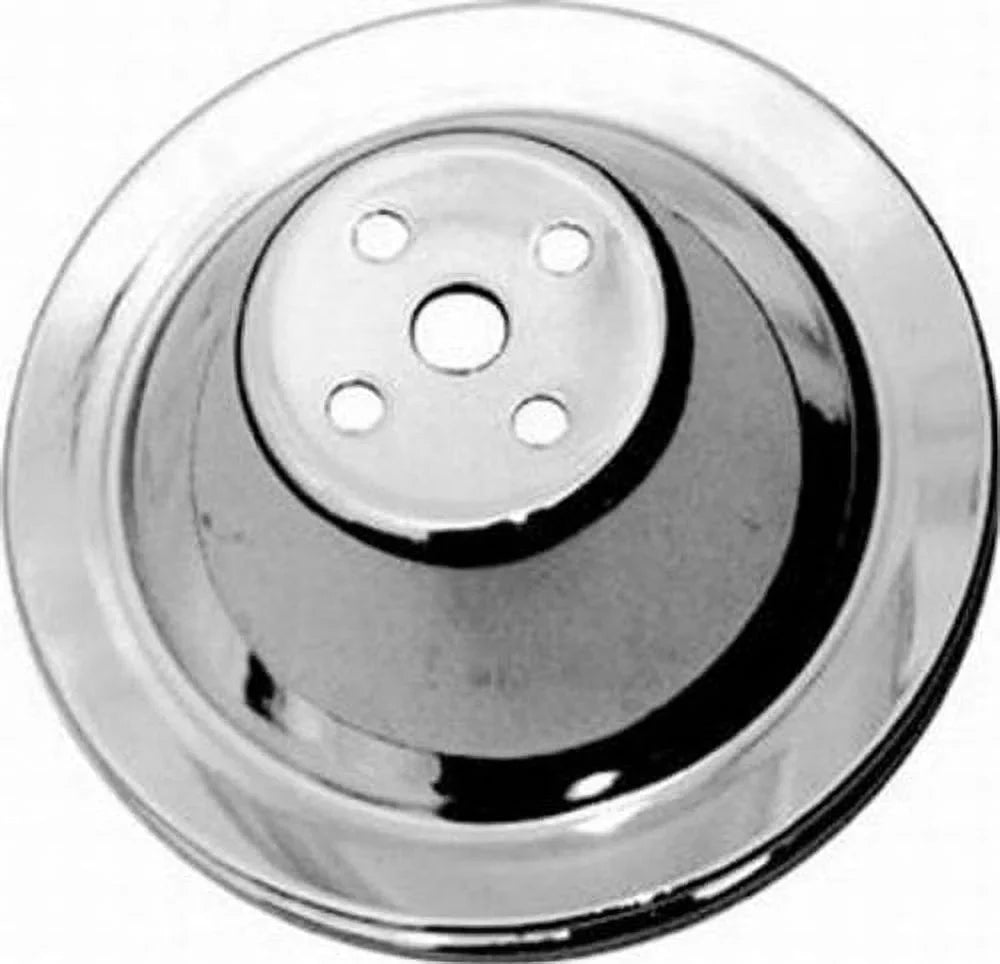 Racing Power Company  Chrome Steel Water Pump Pulley Sbc Short 7.1 Dia