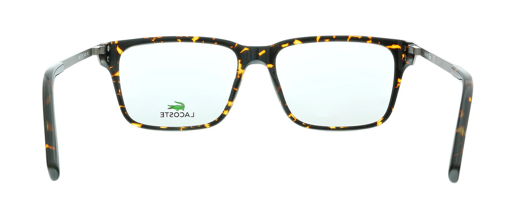 Lacoste  220 Dark Havana Modified Rectangle Eyeglasses for mens