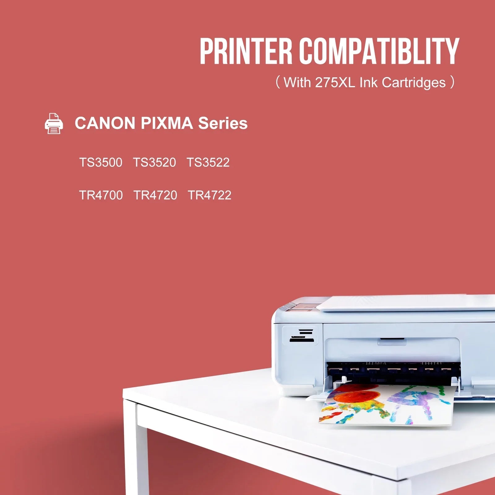 275XL Ink Cartridges for Canon Ink 275 and 276 for       Printers (2 Pack - Black , Tri-color)