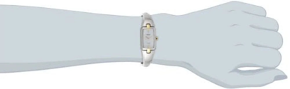 Seiko Women's  Core Solar Mother of Pearl Dial Two Tone Steel Power Reserve Watch