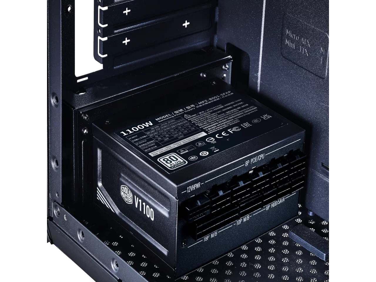 Cooler Master   Platinum Fully Modular, Fully .0, 1100W , 80+ Platinum Efficiency,  Bracket Included,  Form Factor (---)