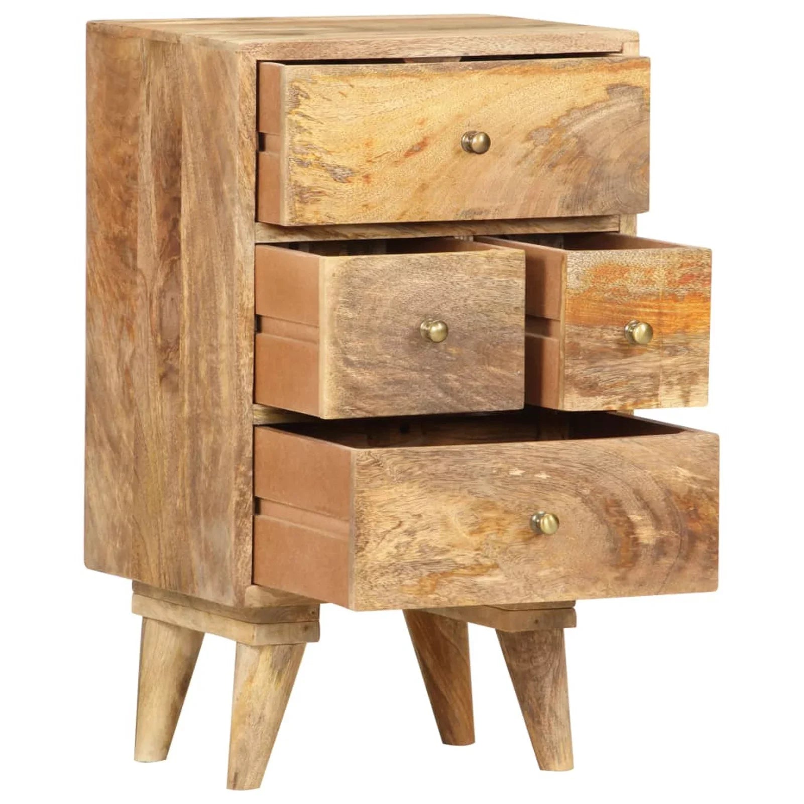 Dcenta Bedside Cabinet 14.2"x11.8"x23.6" Solid Mango Wood