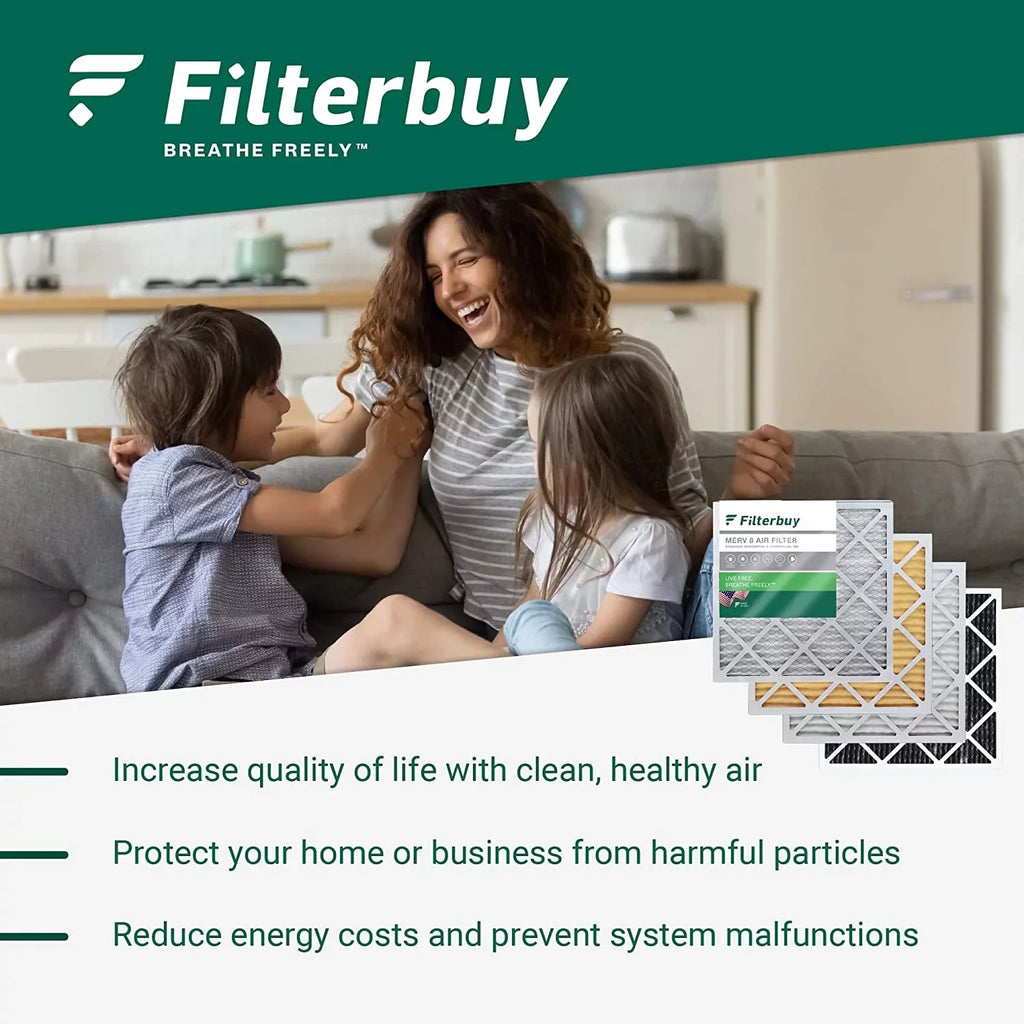 Filterbuy 8x20x4  8 Pleated   Furnace Air Filters (4-Pack)