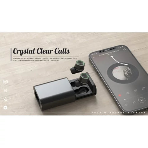 Earbuds  Wireless Earphones for -Mobile  6  5G Phone - Headphones True Wireless Stereo Hands-free Mic Hi-Fi Sound Headset Charging Case  Compatible With  6  5G