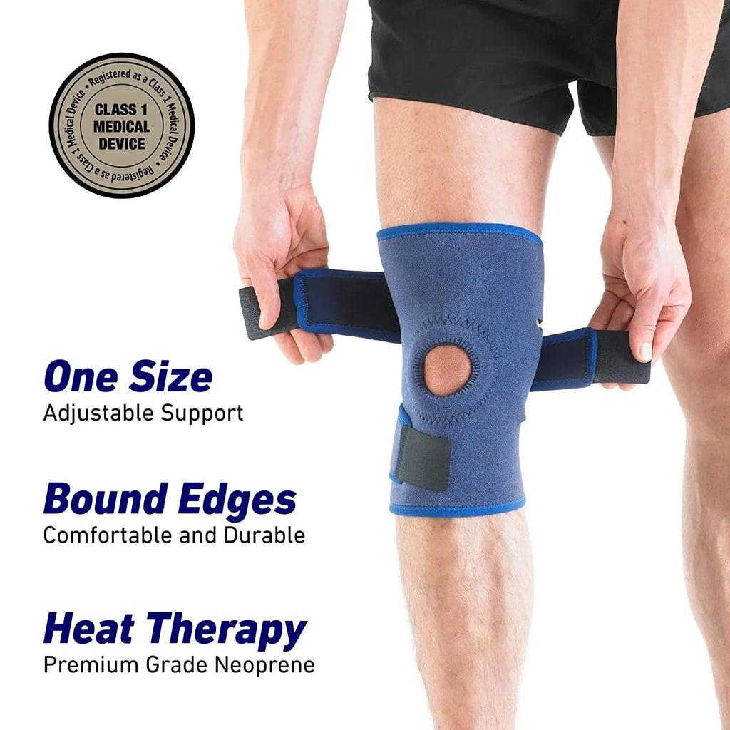 Neo- Knee Support, Open Patella – Knee Support for Knee Pain Arthritis, Joint Pain Relief, Meniscus tear, runners knee, patella injuries – Knee support for women and men - Adjustable Compression