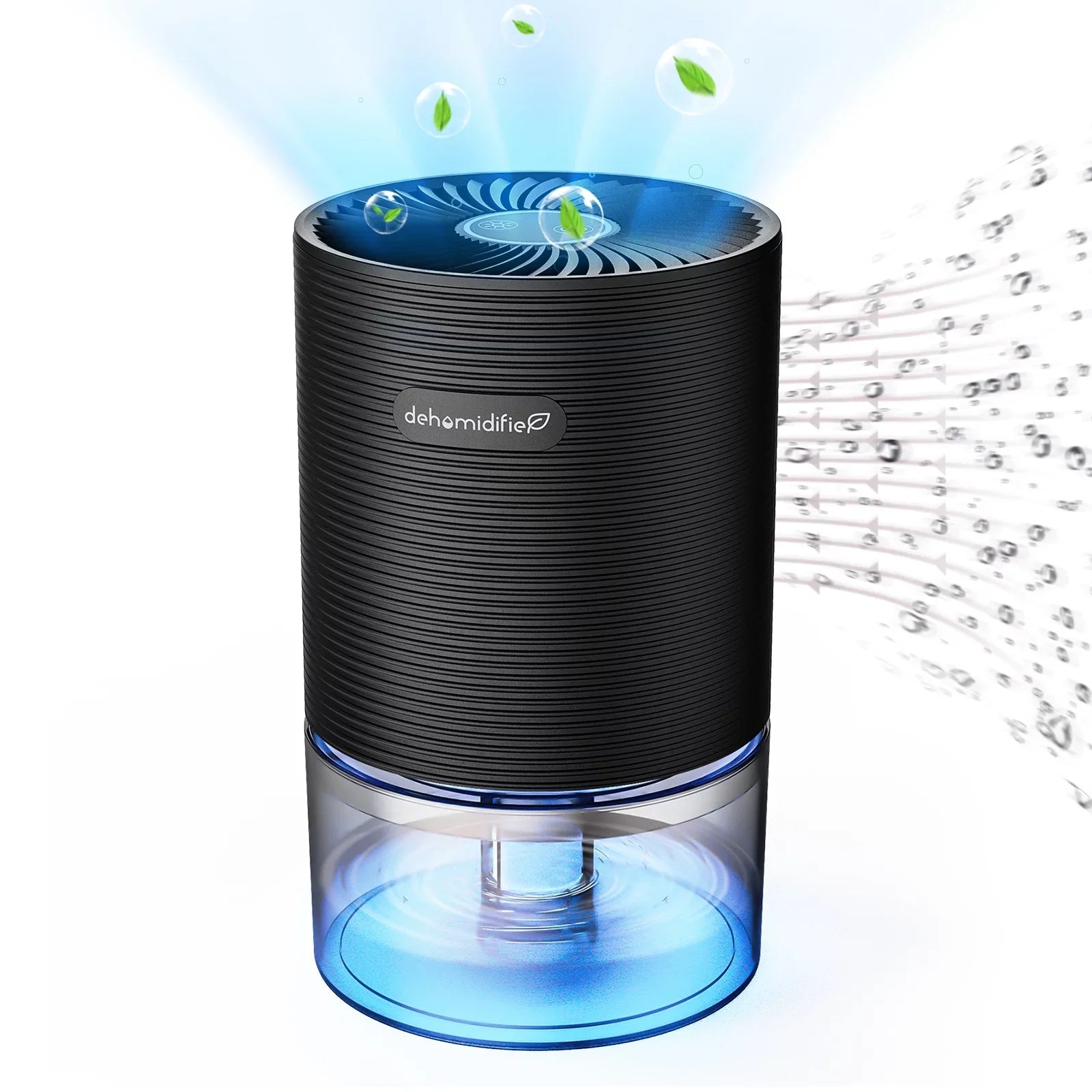 Alrocket Small Dehumidifiers for Bedroom 27oz with Auto-off,7 Colors  Light up to 215 sq.ft-Black