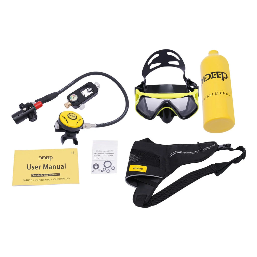 1L Reusable Mini Scuba Tank Kit Portable Underwater Scuba Diving Gear Deepest 32.8ft