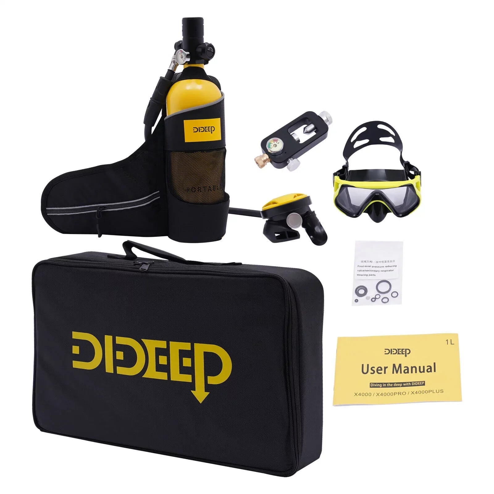 1L Reusable Mini Scuba Tank Kit Portable Underwater Scuba Diving Gear Deepest 32.8ft