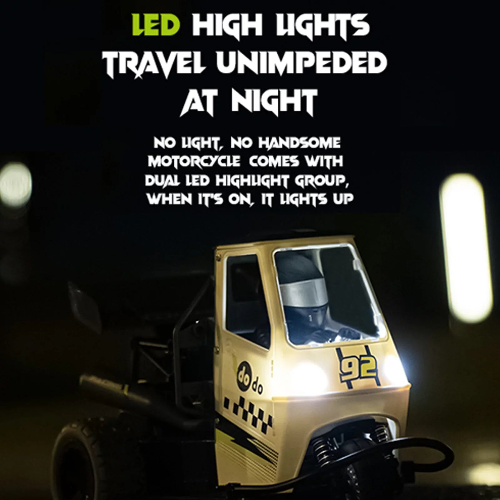 Pinnaco High Speed Remote Control Motorcycle Toy, Model with Light Spray Function, for Thrilling Racing Action