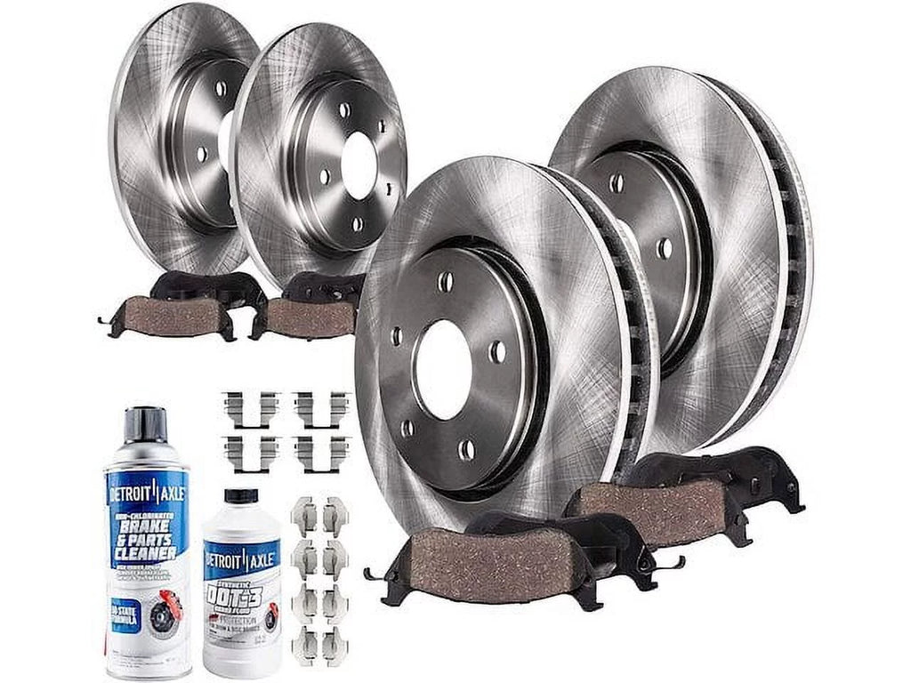 Front and Rear Brake Pad and Rotor Kit - Compatible with 2012 - 2019 Dodge Journey 2013 2014 2015 2016 2017 2018