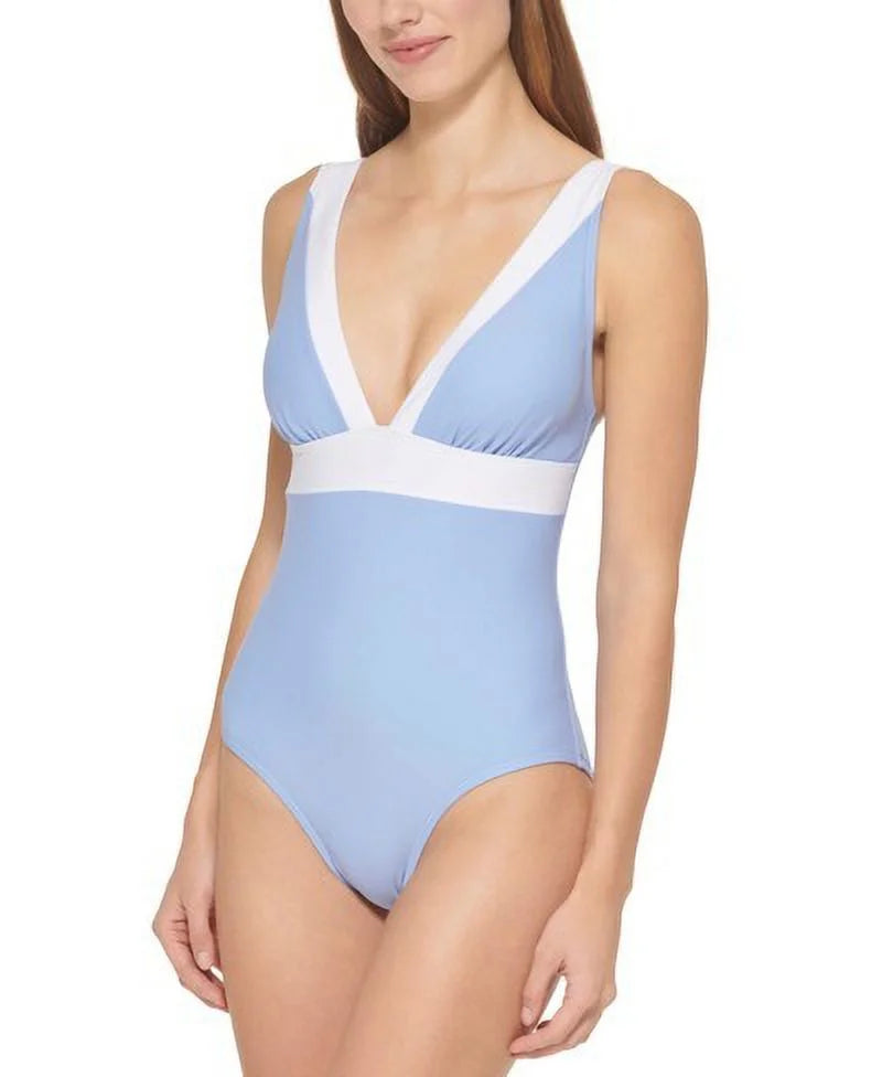 Deep -Neck One-Piece Swimsuit,  4