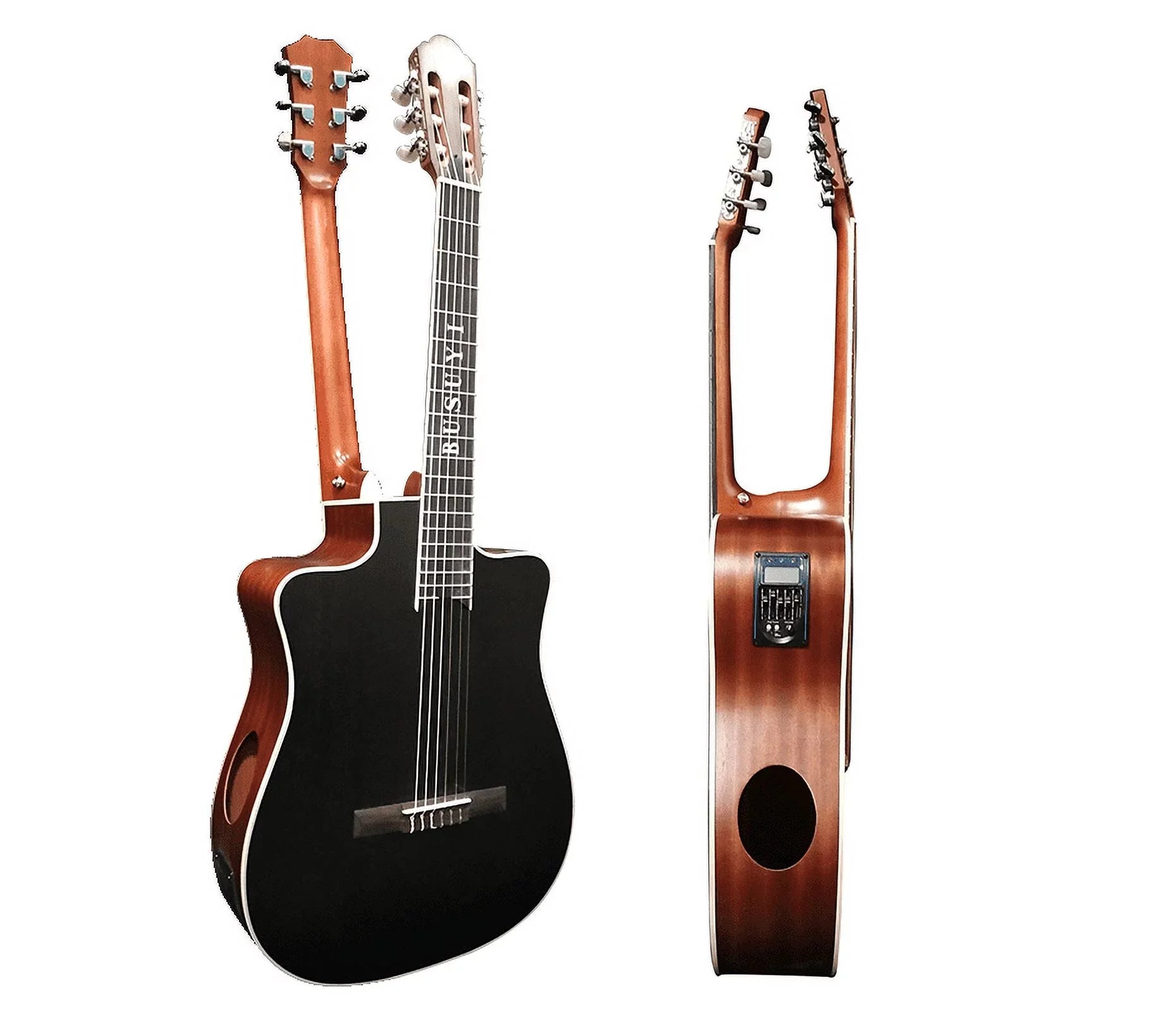 6 Strings classical /6 Strings Acoustic Double Neck, Double Sided Busuyi Guitar 2021  + Bag