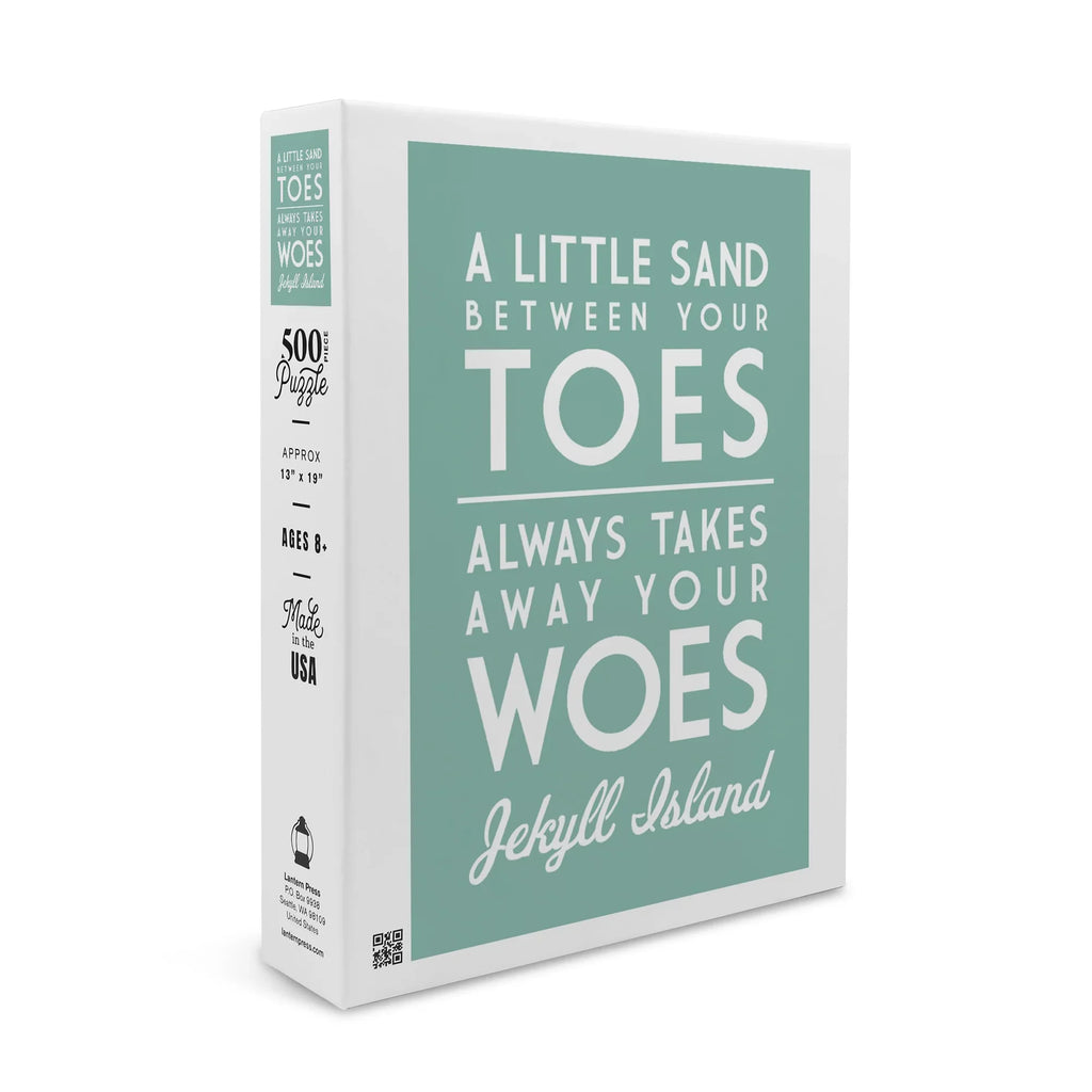 Jekyll Island, Georgia,  Little Sand Between Your Toes, Simply Said (19x27 inches, Premium 500 Piece Jigsaw Puzzle for Adults and Family, Made in )