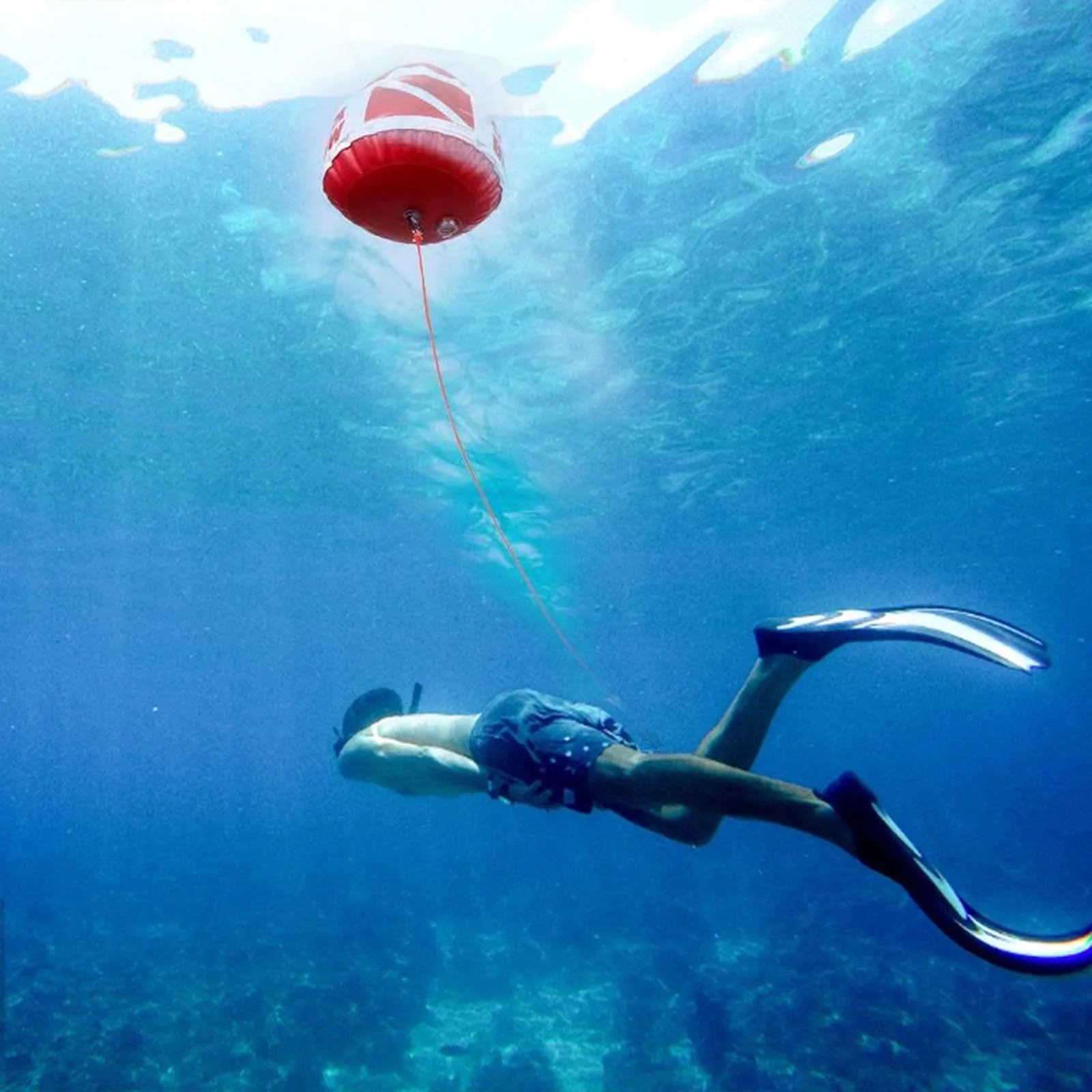 Dive Flag Float Buoy Dive Flag High Visibility Float , Inflatable Floater for Surface ing, Diving, Fishing