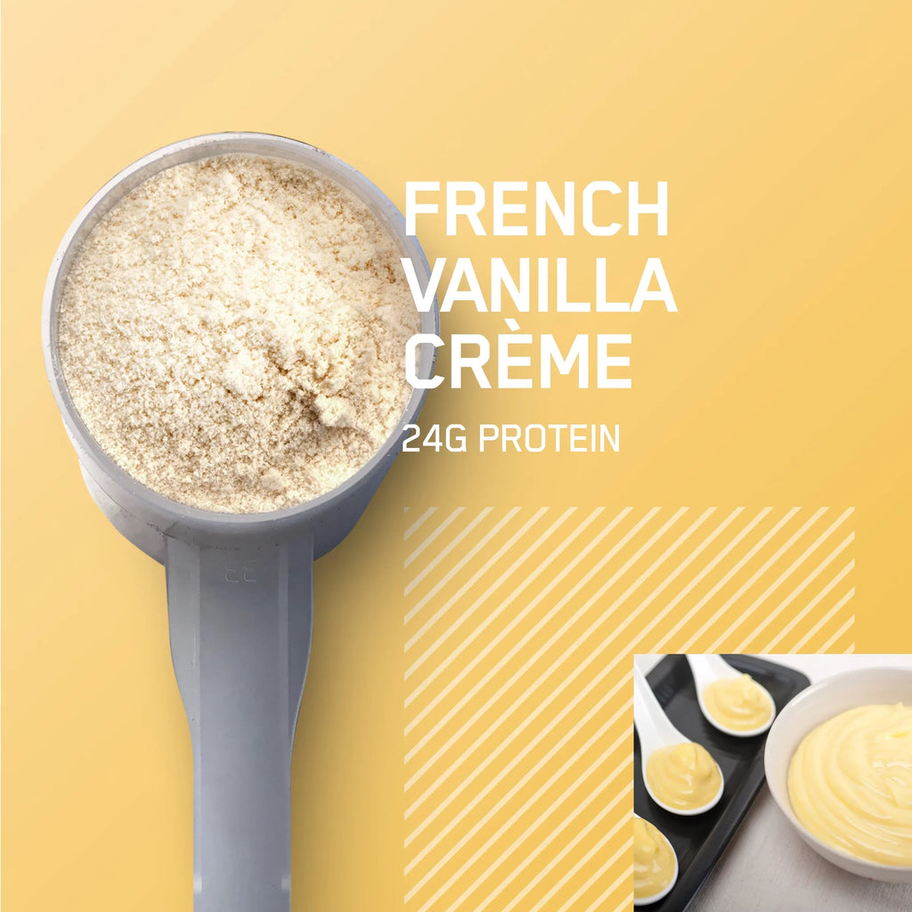Optimum Nutrition, Gold Standard 100% Whey Protein Powder, French Vanilla Creme, 2 lb, 29 Servings