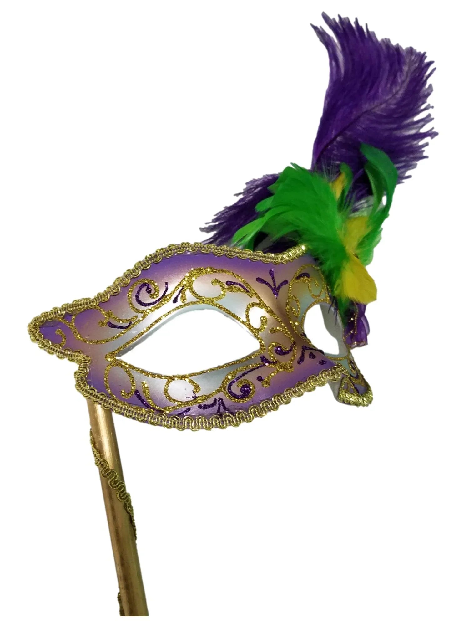 Disguise Mardi Gras Mask with Handle