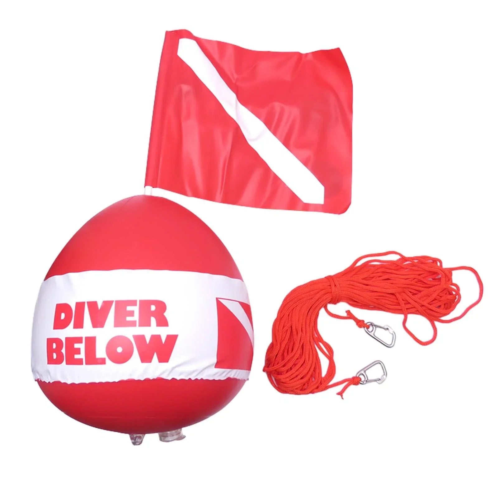 Dive Flag Float Buoy Dive Flag High Visibility Float , Inflatable Floater for Surface ing, Diving, Fishing