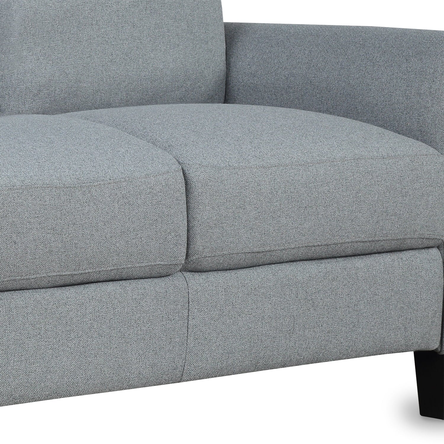 Anself Living Room Furniture chair and 3-seat Sofa (Gray)