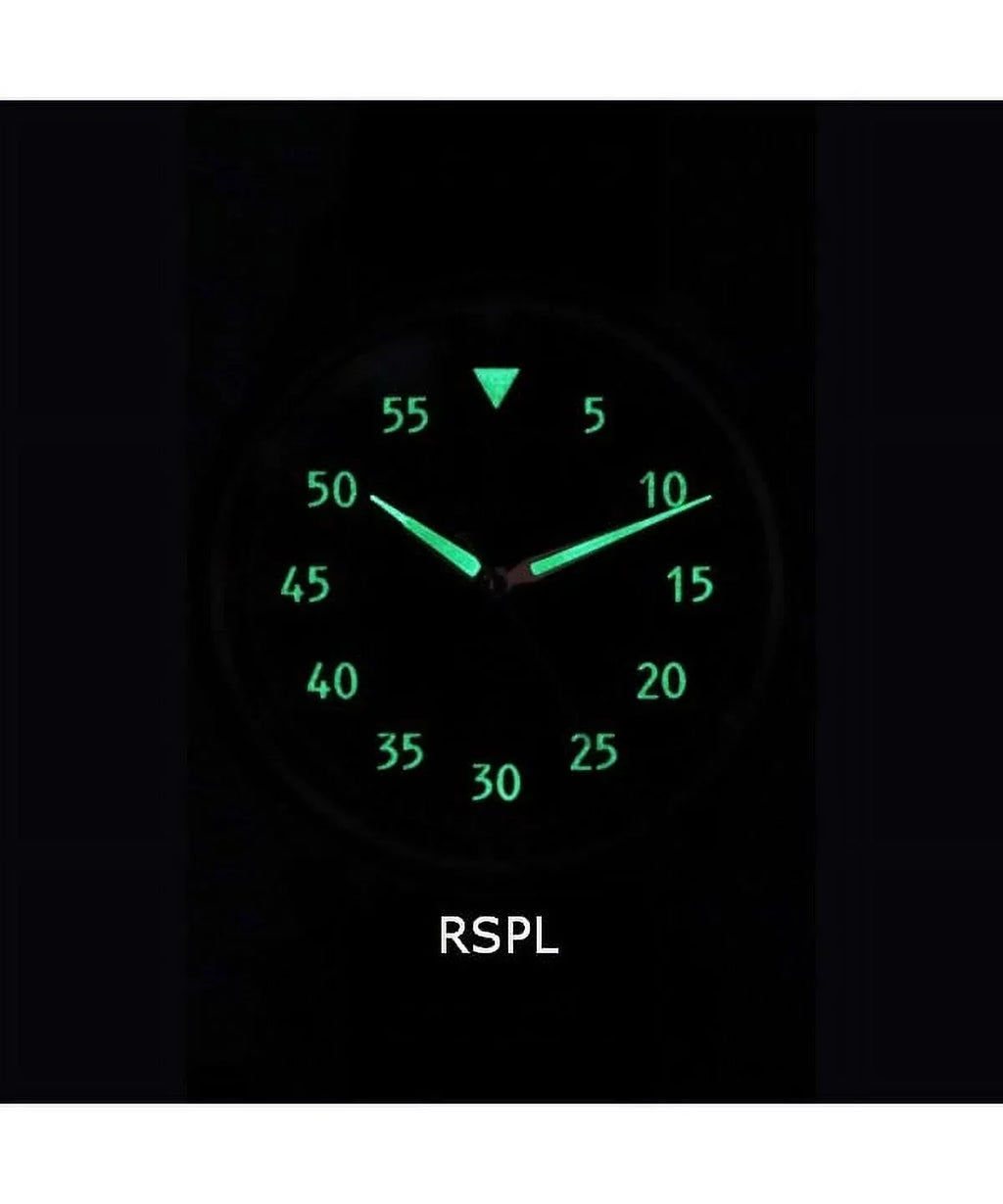Ratio Skysurfer Pilot Black Textured Dial Leather Automatic  200M Men's Watch
