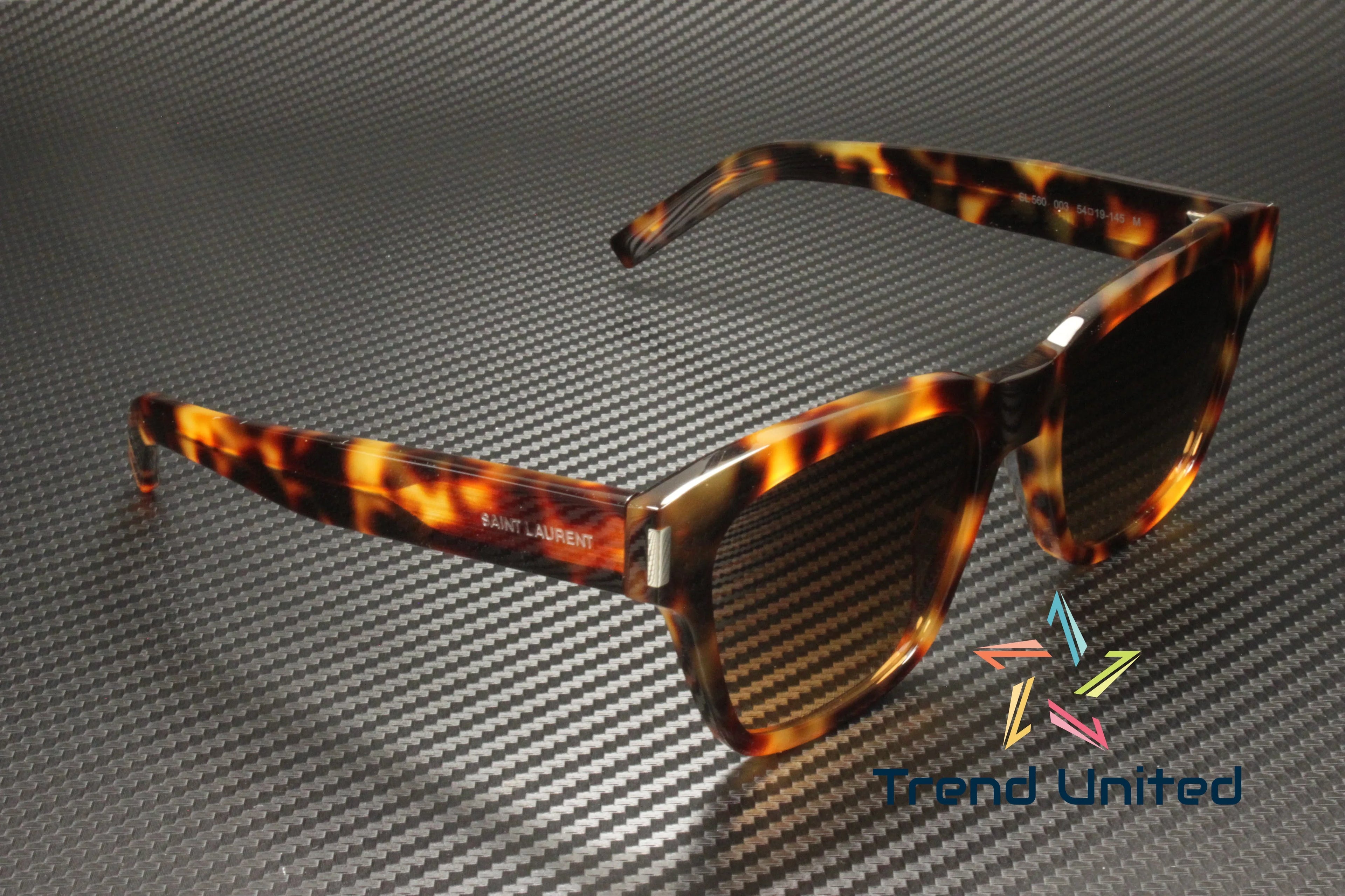 560 003 Squared Acetate Havana Brown 54 mm Unisex Sunglasses