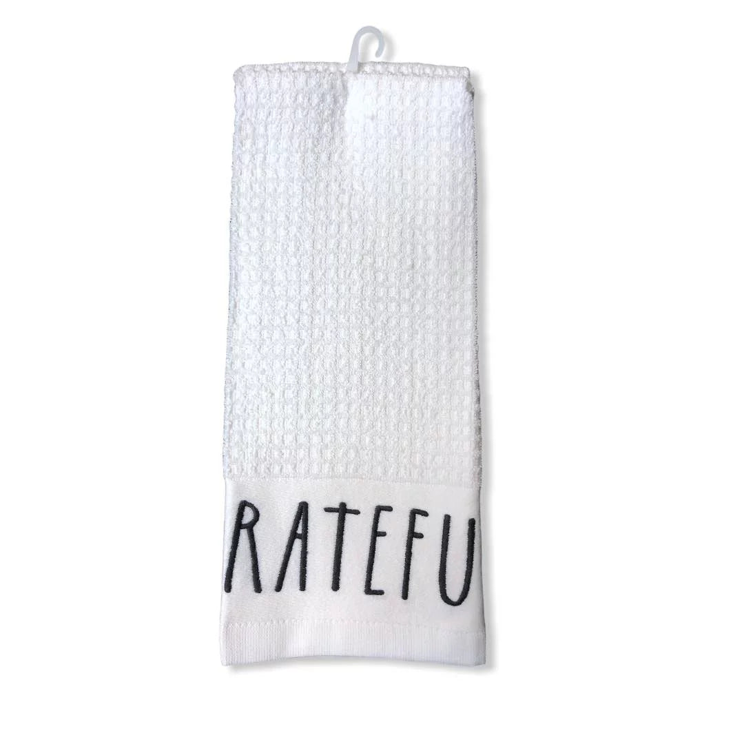 Rae Dunn Christmas Kitchen Towels Set of 2 White  -