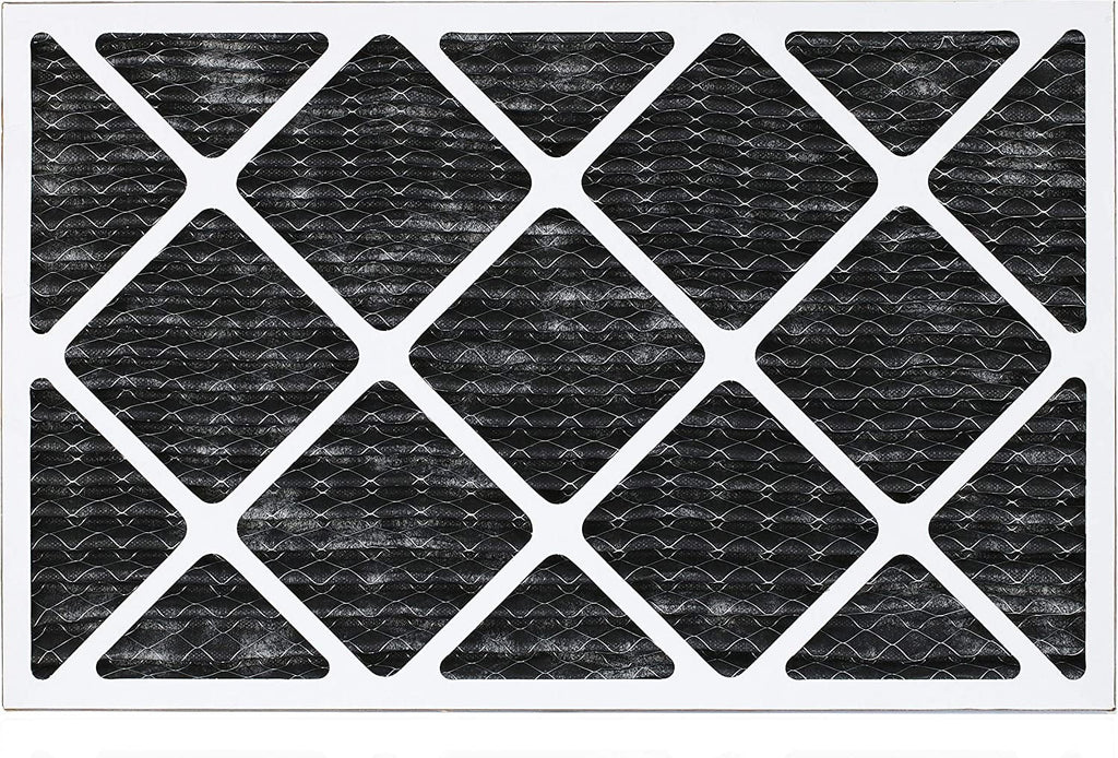 Filterbuy 10x24x1  8 Odor Eliminator Pleated   Furnace Air Filters with Activated Carbon (12-Pack)