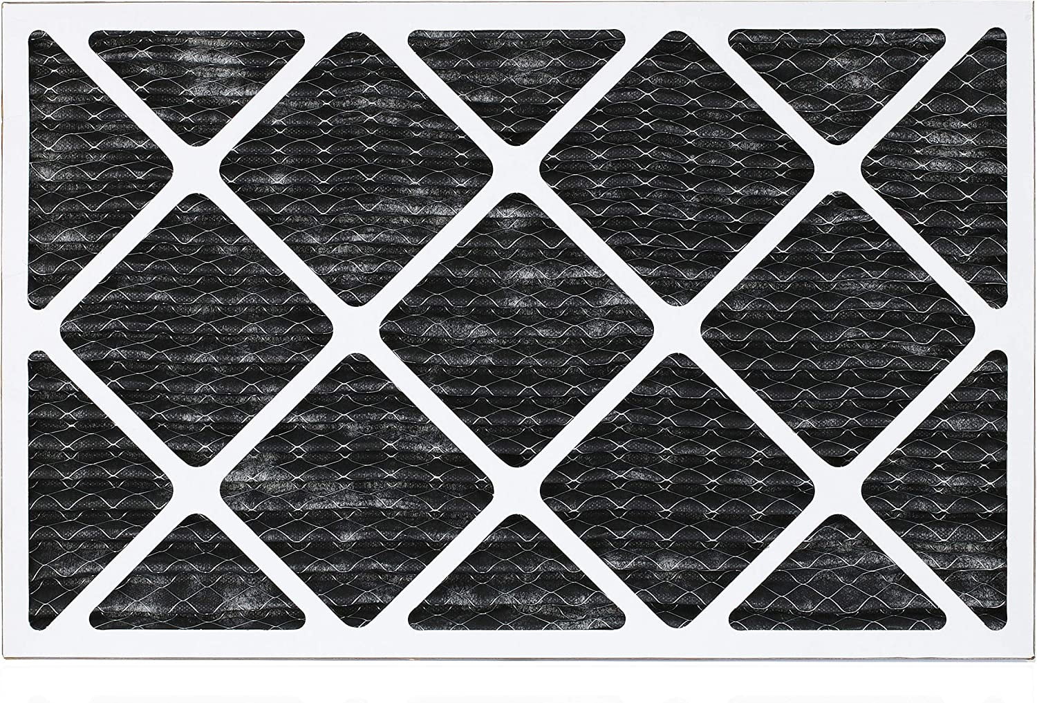 Filterbuy 10x24x1  8 Odor Eliminator Pleated   Furnace Air Filters with Activated Carbon (12-Pack)