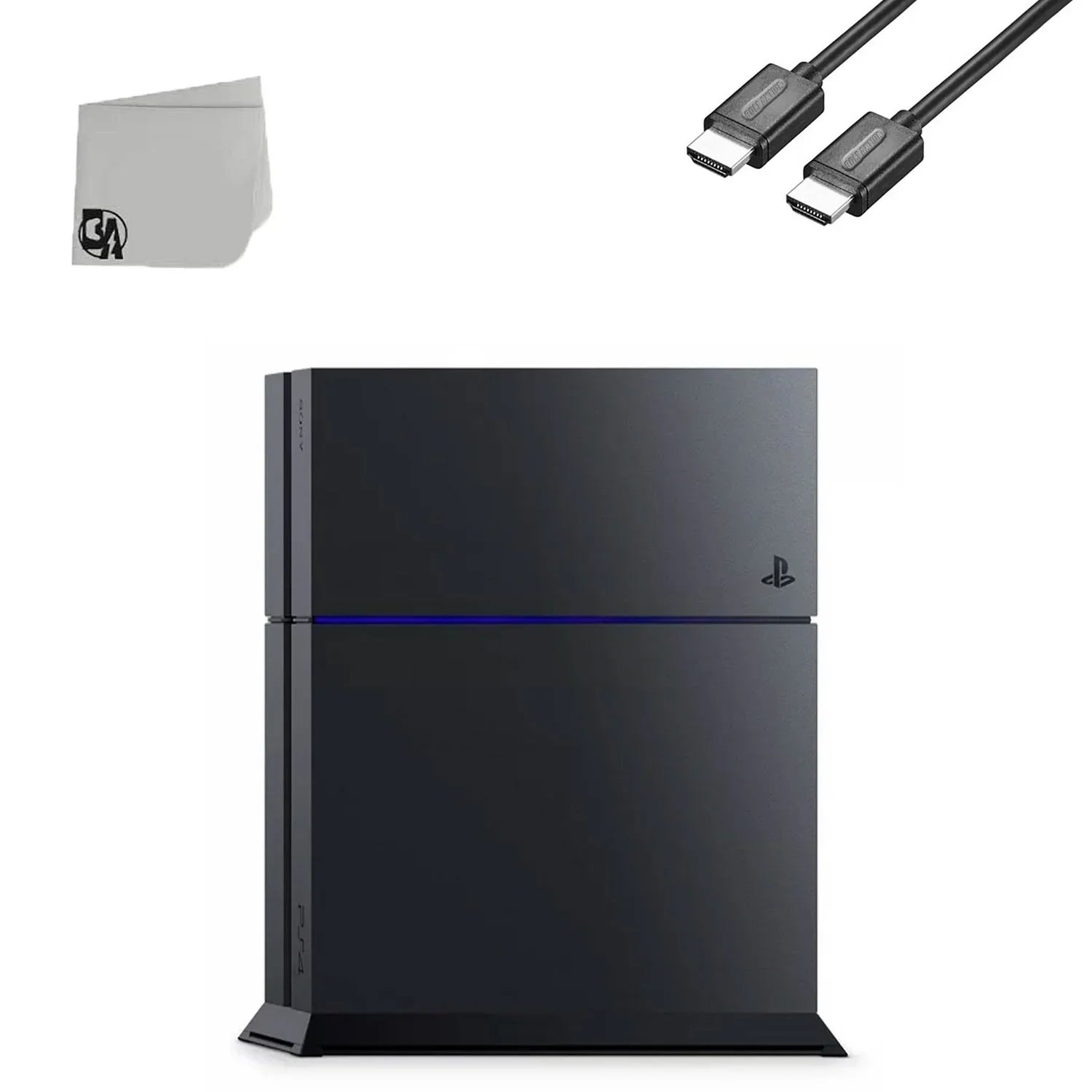 Sony PlayStation 4 500GB Only Black Gaming Console with  Cable   Bundle Used