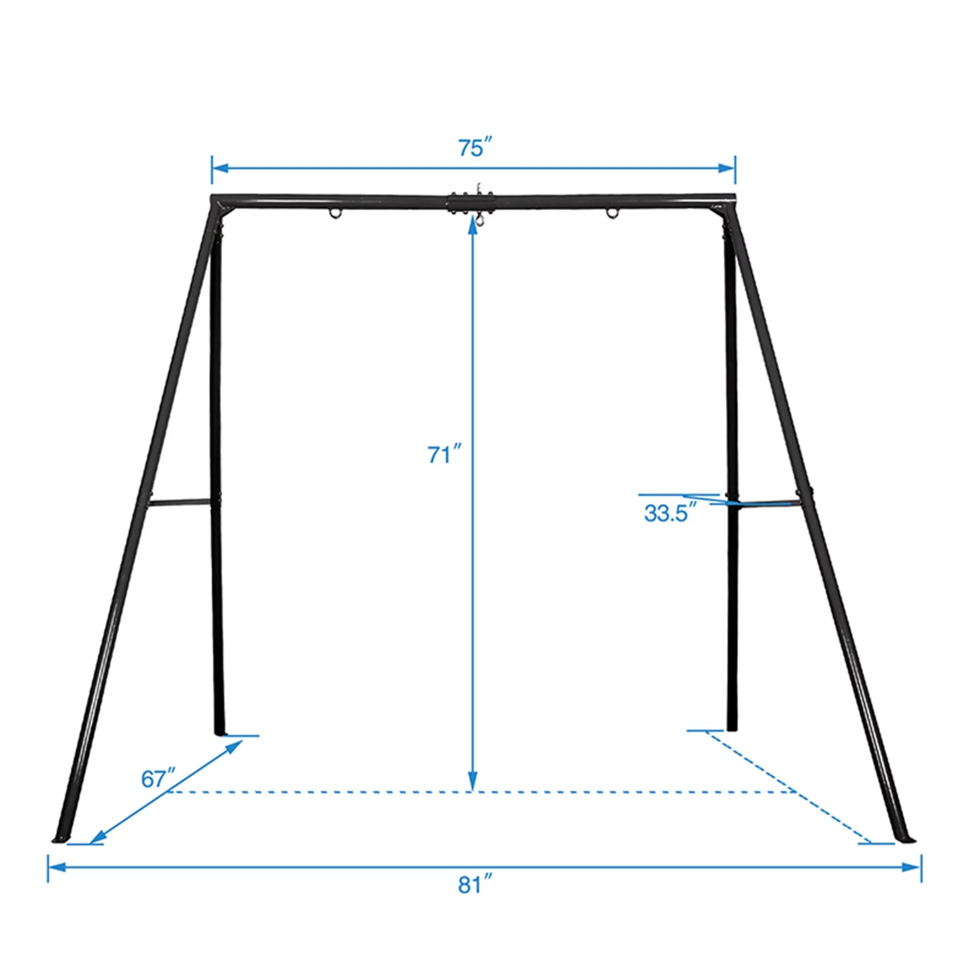 Trekassy 440lbs Metal Swing Set with 40 Inch Saucer Tree Swing, Swivel and Heavy Duty -Frame Metal Swing Stand