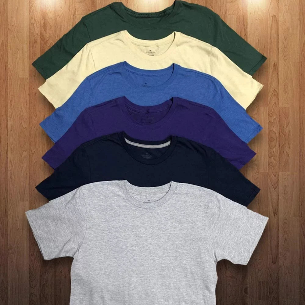 60 Pack of Bulk Mens Cotton Crew Tshirts, Assorted Wholesale Sleeve Tee Shirts (60 Pack Mens Tshirts Pack , Small)