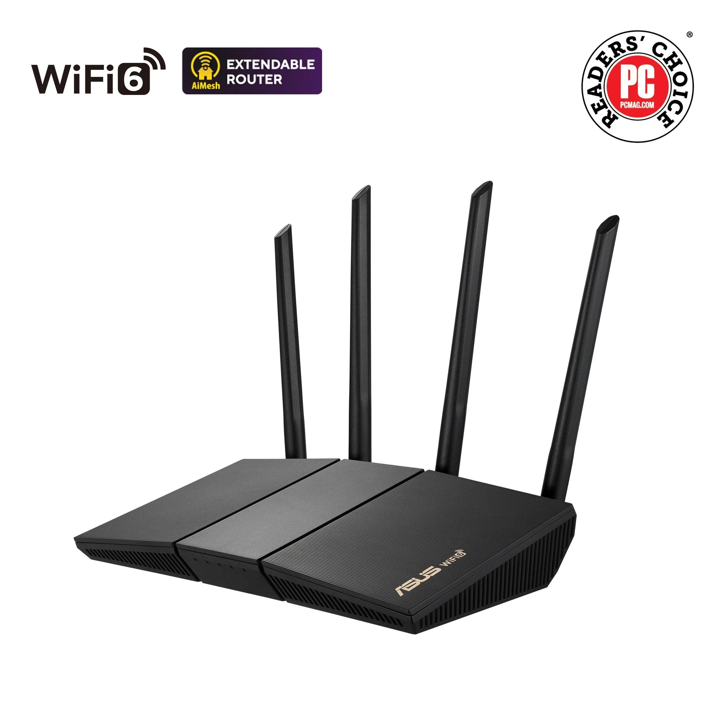 WiFi 6 Router (-) - Dual Band Gigabit Wireless Internet Router, Gaming & Streaming, AiMesh Compatible, Included Lifetime Internet Security, Parental Control, -,