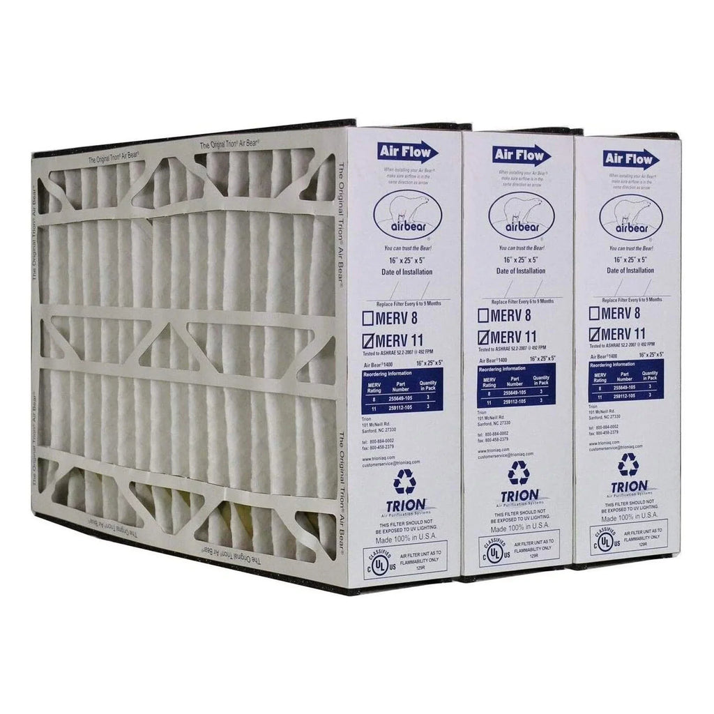 Trion 259112-105 Air Bear 16 x 25 x 5 Inch  11 Air Purifier Filter (3 Pack)