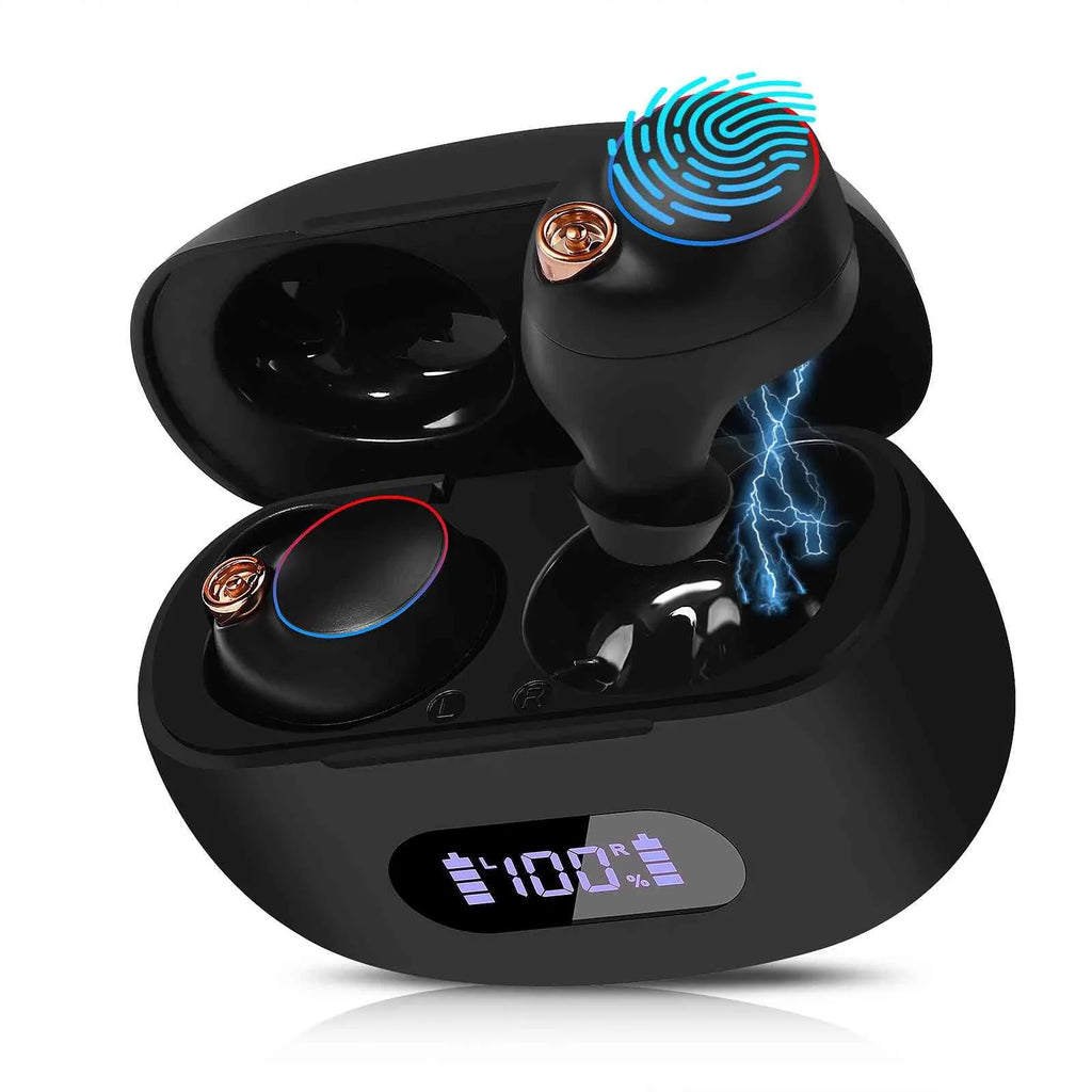 UrbanX True Wireless Bluetooth Earbuds + Charging Case, Black, Dual Connect,  Water Resistance, Bluetooth 5.2 Connection, Balanced, Bass Boost Compatible with Lenovo Legion  (2023)
