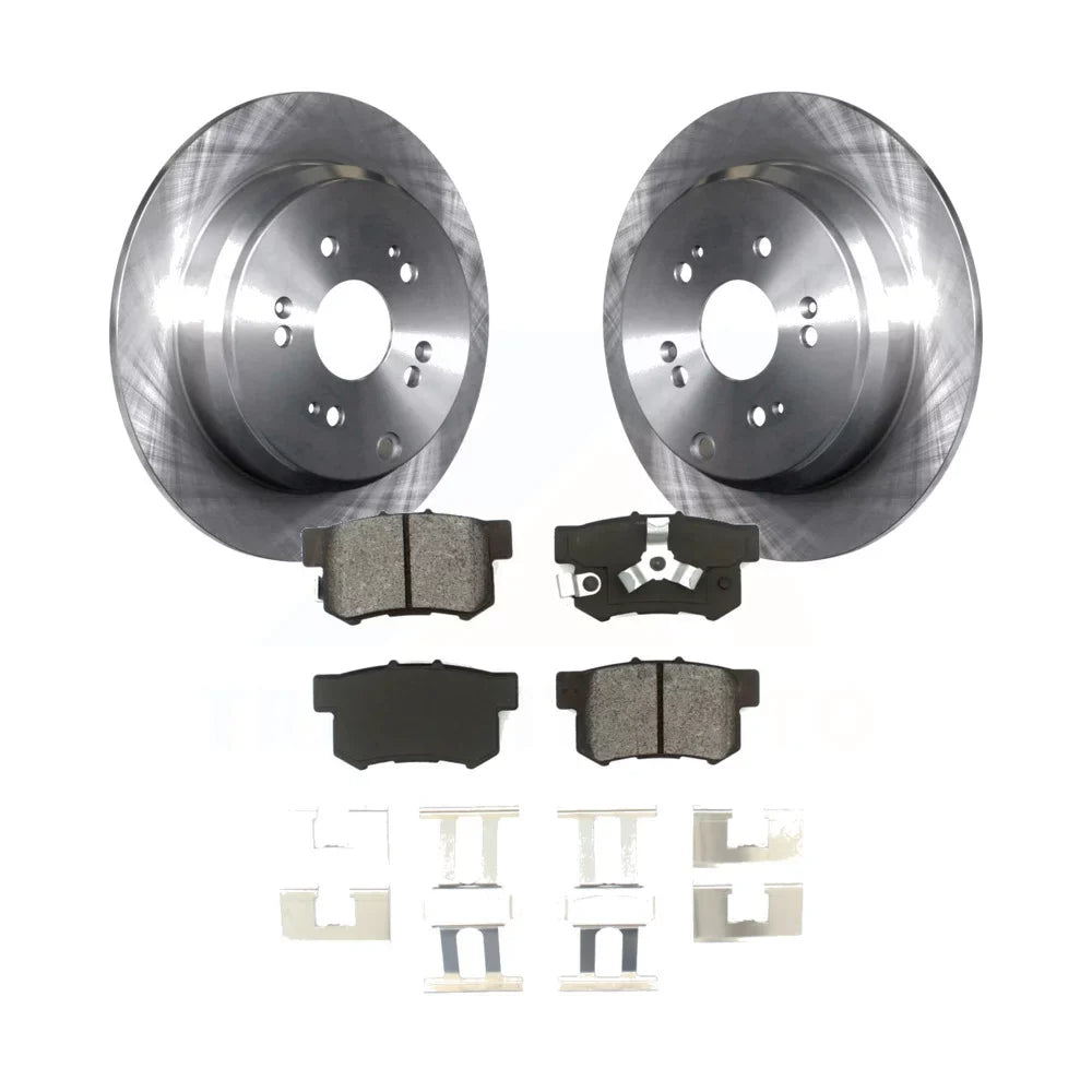 Transit Auto - Rear Disc Brake Rotors And Semi-Metallic Pads Kit For Honda - Acura  -101813