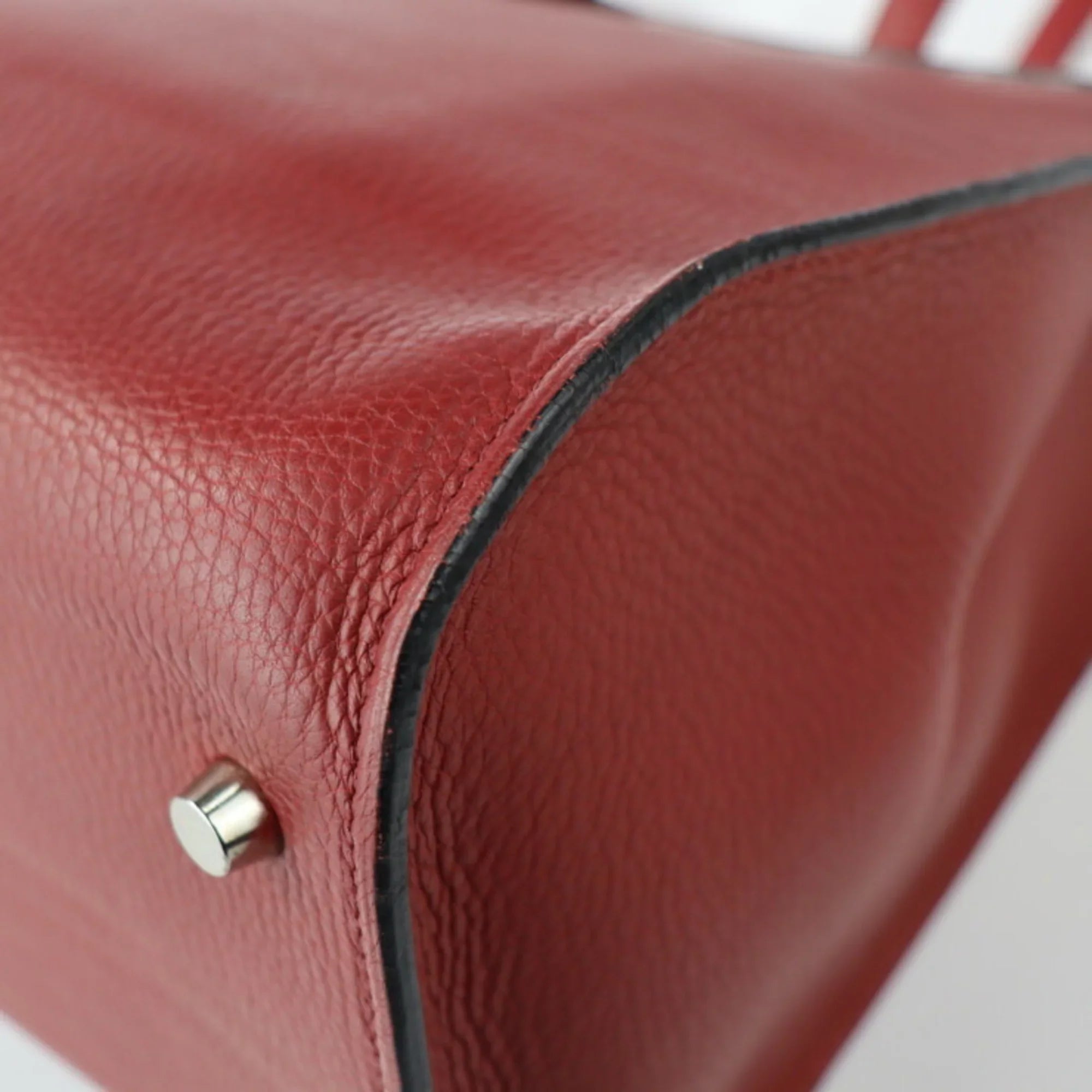 Pre-Owned  Hermes Museau Shoulder bag Taurillon Clemence Rouge Ash Tote □ stamp (Good)