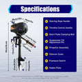 2 Stroke 3.6  Outboard Motor Fishing Boat Engine Water Cooling  Outboard Boat Motor 90cm/35.4in