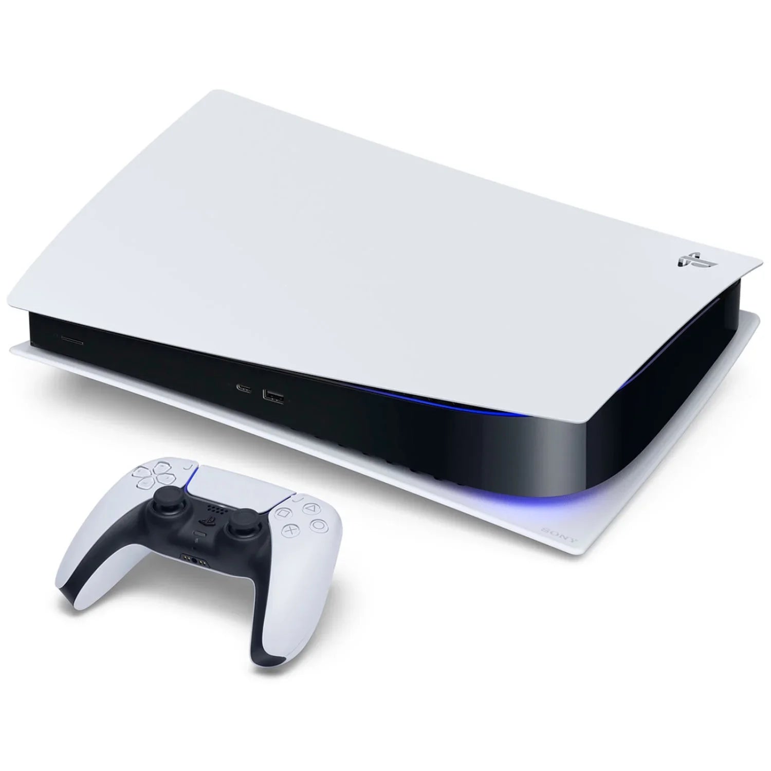 Sony Playstation 5 Disc Version Console with Extra White Controller, White  3D Headset and Surge PowerPack Battery Pack & Charge Cable Bundle