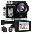 Action Camera, 4K WiFi Camera with  30m Underwater Waterproof Cameras for Snorkeling, Sports Camera with 16MP Sony Sensor, Camera Compatible Case, Remote Control for Gift, Travel