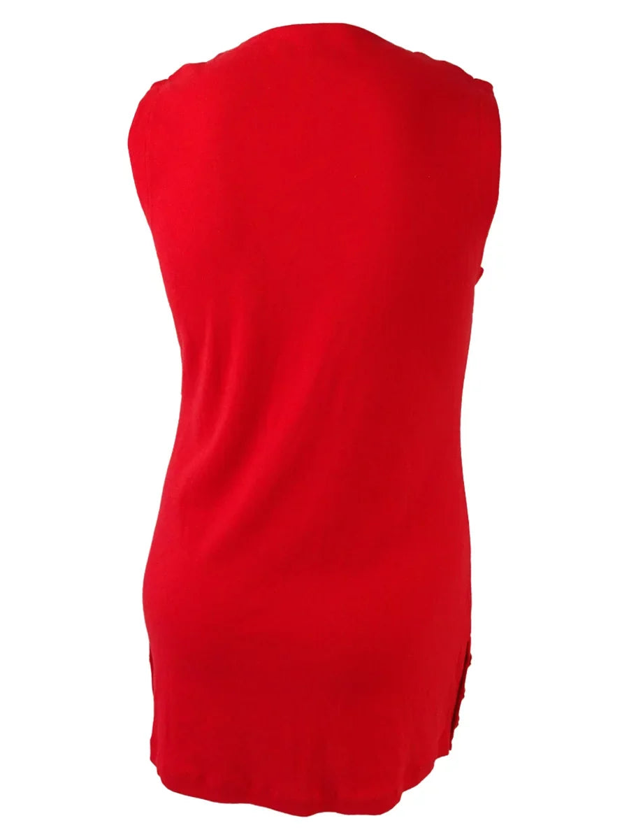 Lauren Ralph Lauren Women's Sleeveless Cotton Cover-Up (Red Orange, )