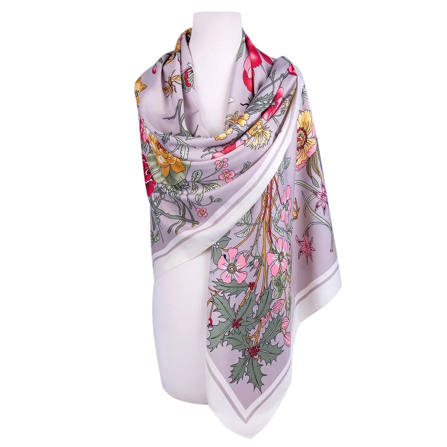 Evening Shawl and Wrap for Women Botany Beige Silk Shawl 51x51'' (130 * 130 cm) Travel Scarf Tops Fashion Shawl for Wedding