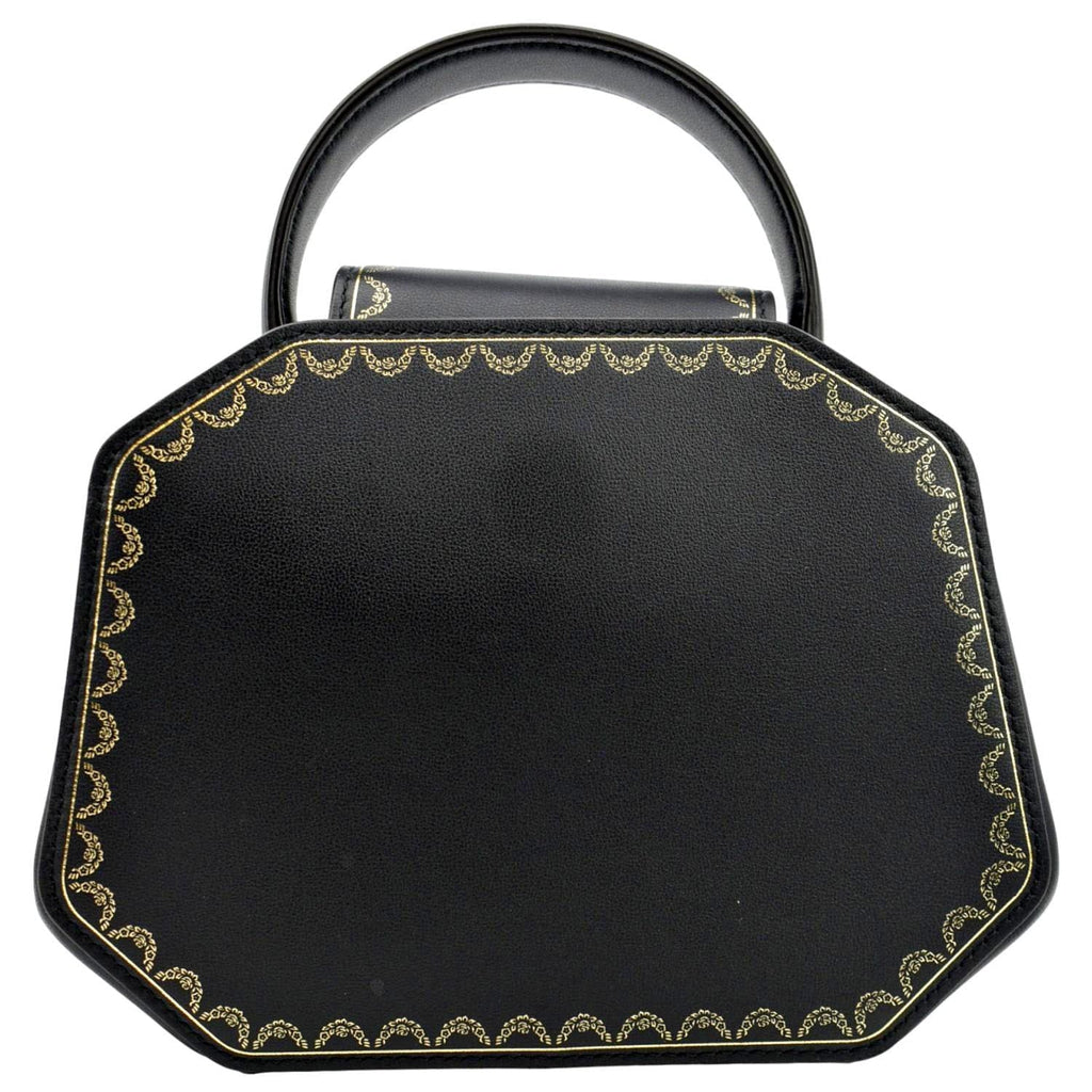 Pre-owned  Guirlande Mini Calfskin Leather Top Handle Satchel Bag Black