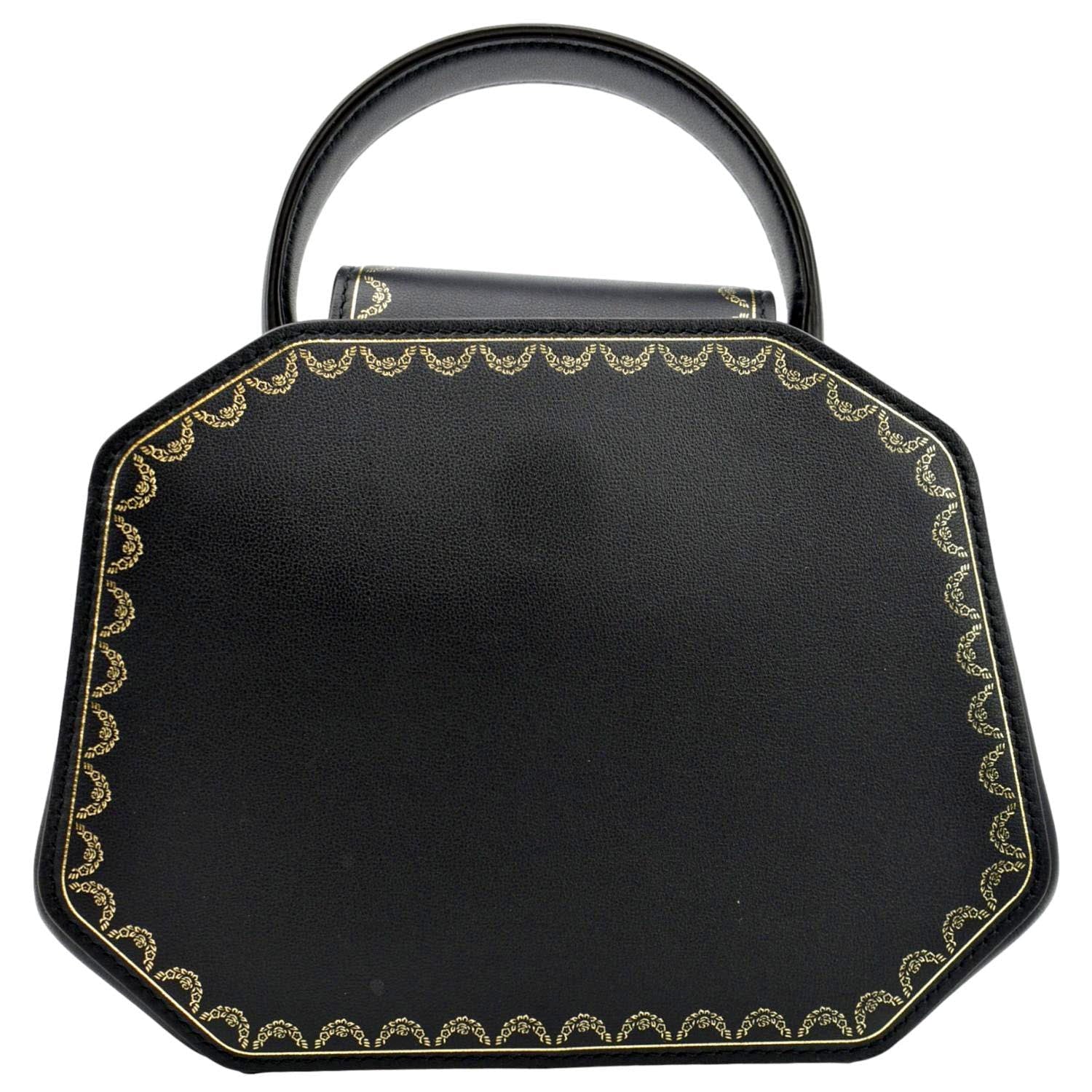 Pre-owned  Guirlande Mini Calfskin Leather Top Handle Satchel Bag Black