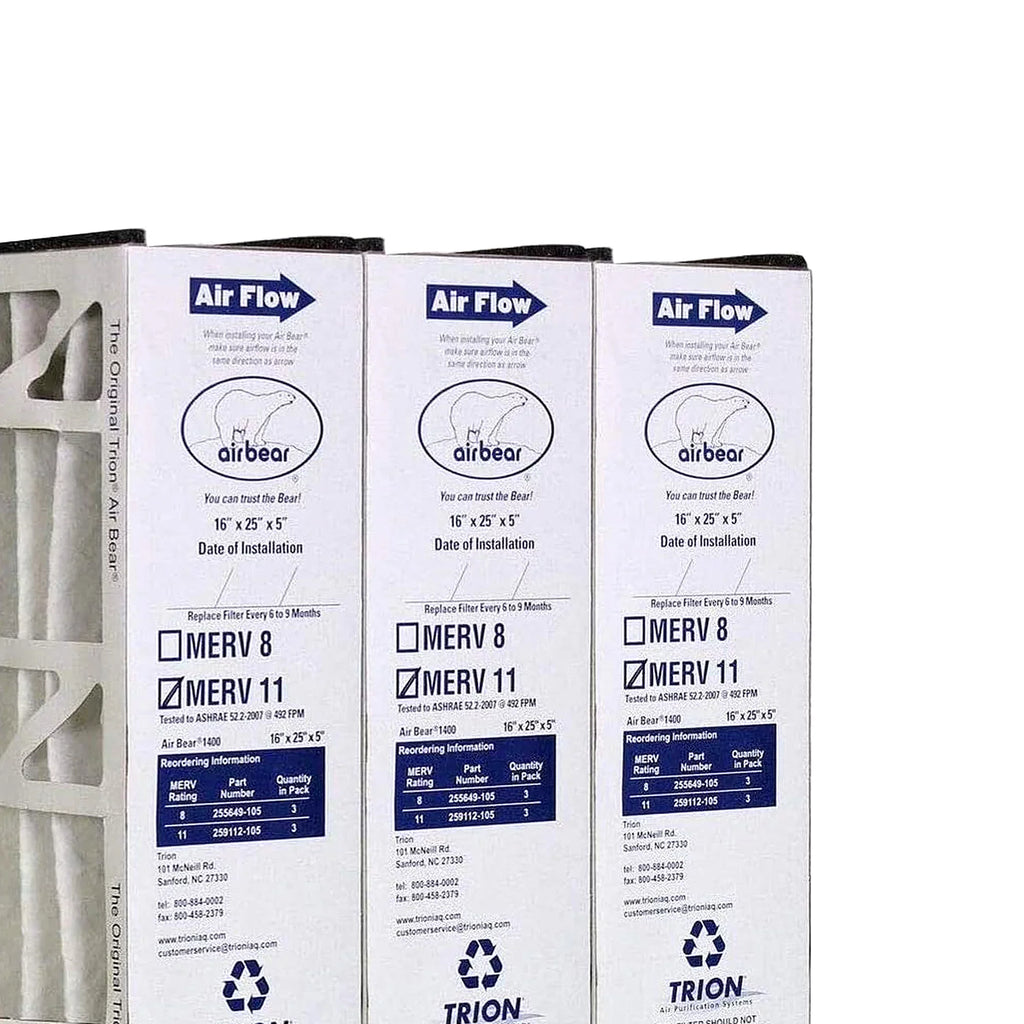 Trion 259112-105 Air Bear 16 x 25 x 5 Inch  11 Air Purifier Filter (3 Pack)