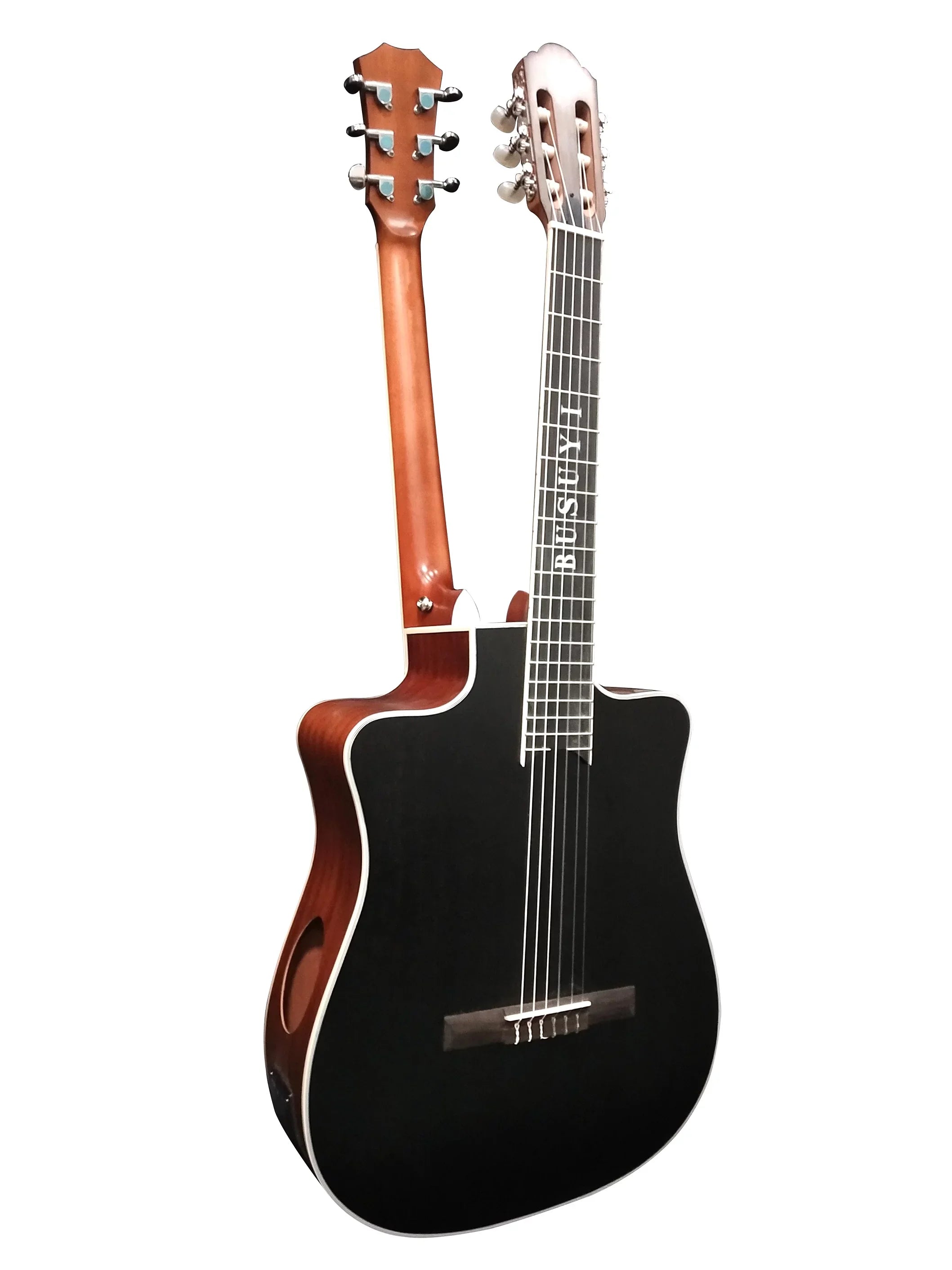 6 Strings classical /6 Strings Acoustic Double Neck, Double Sided Busuyi Guitar 2021  + Bag