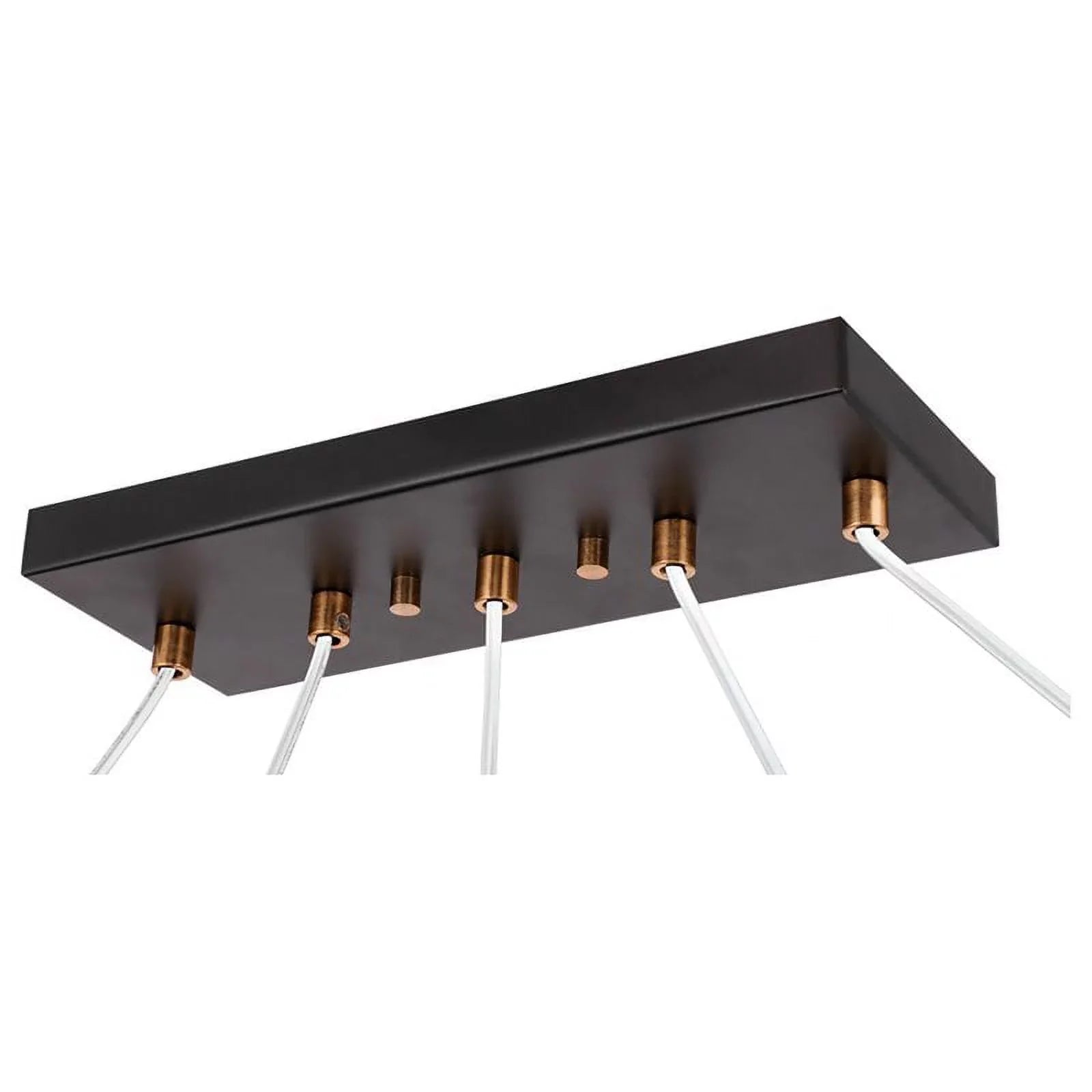 Woodbridge Lighting Tanner 42" 5-Light  Opal Bullet Chandelier in Bronze