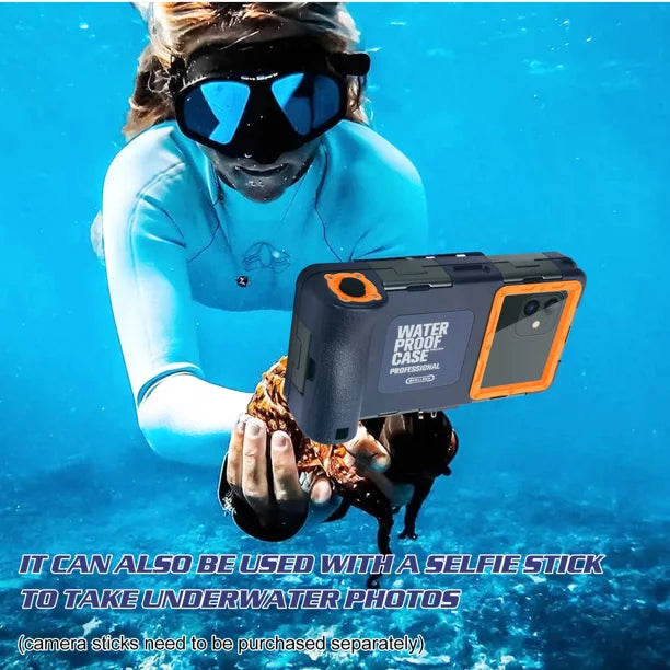 UrbanX Professional [15m/50ft] Swimming Diving Surfing Snorkeling Photo Video Waterproof Protective Case Underwater Housing for  Smart  And all Phones Up to 6.9 Inch  with Lanyard
