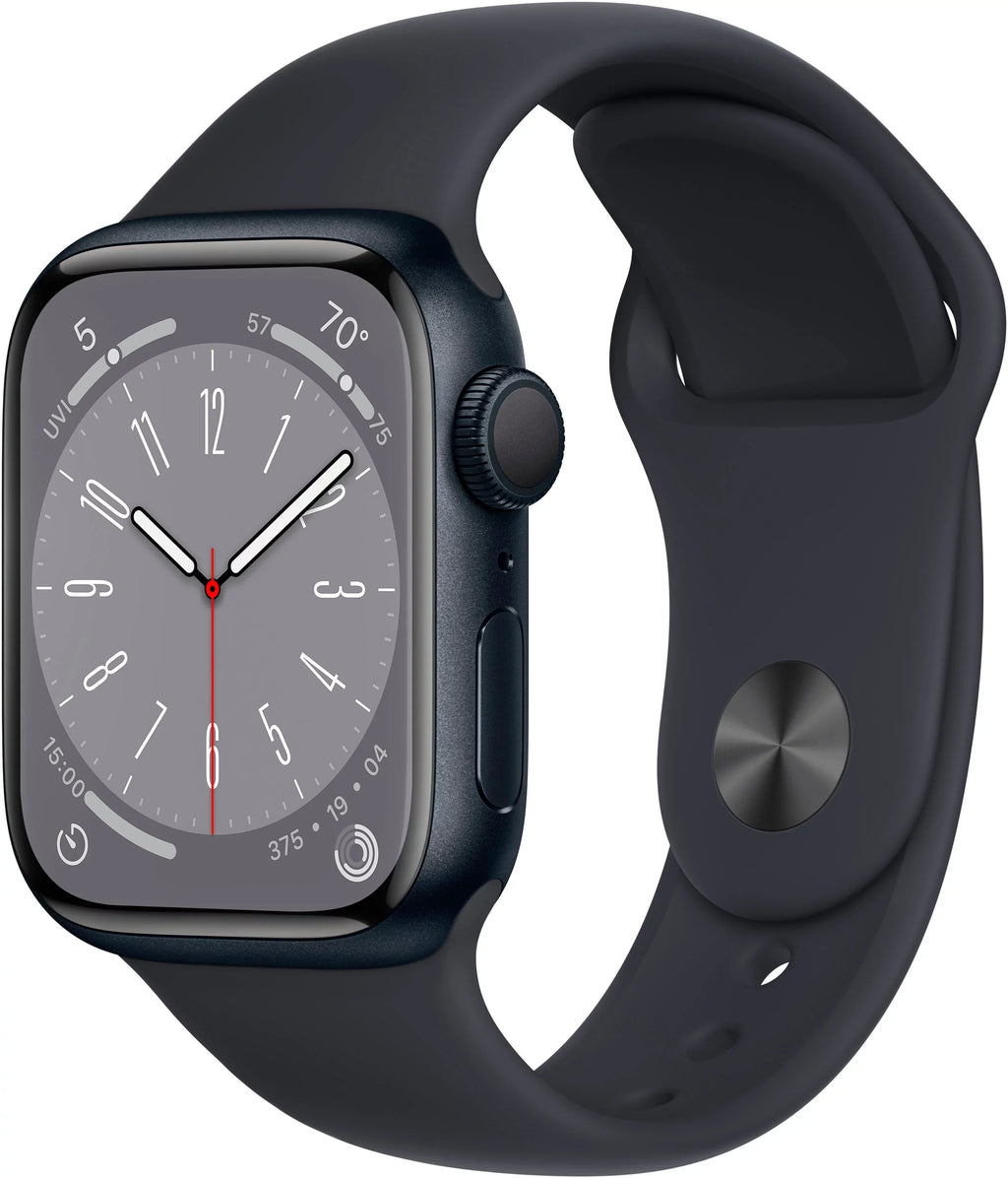 Restored Apple Watch Gen 8 Series 8 Cell 41mm Midnight Aluminum Midnight Sport Band / (Refurbished)