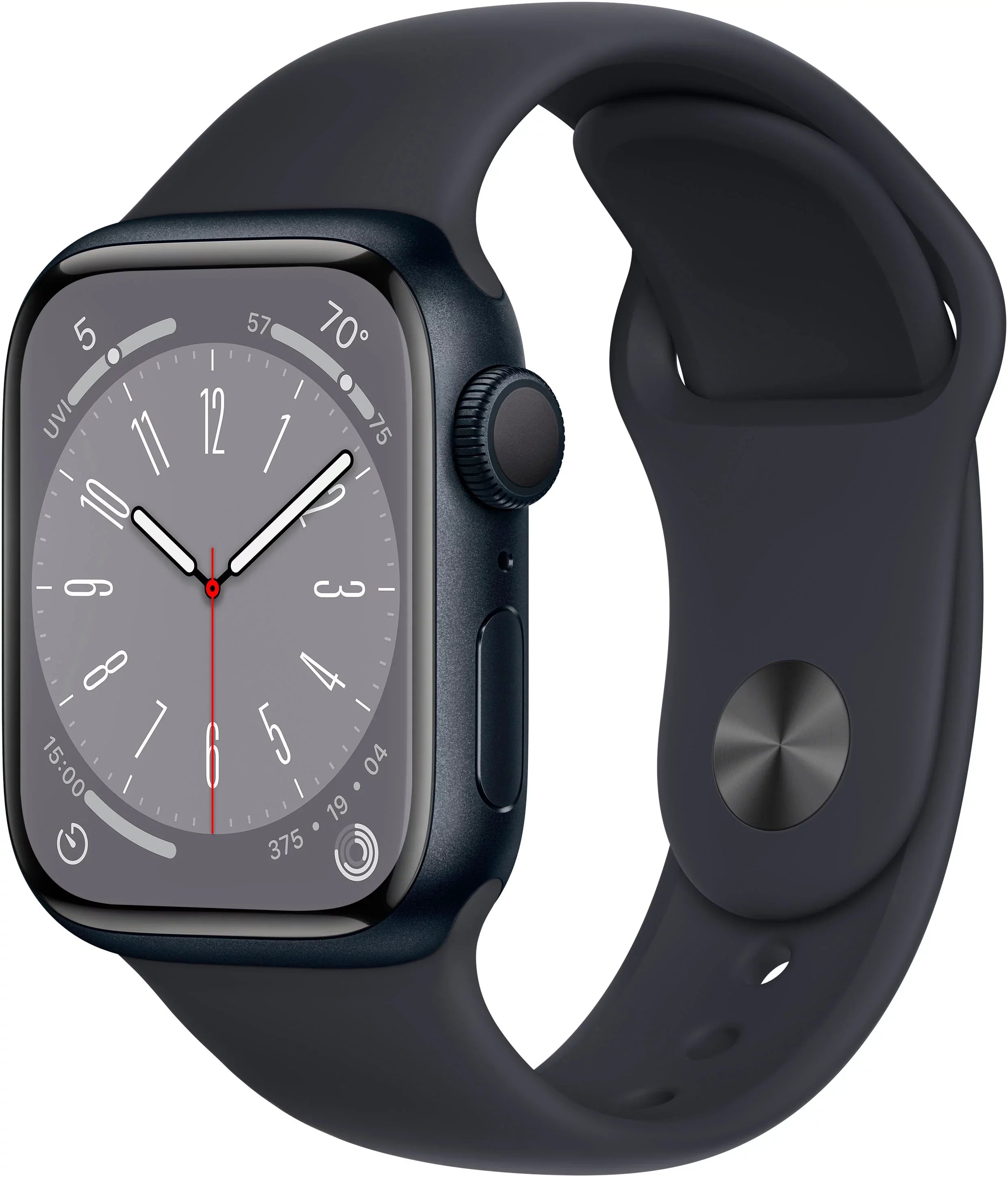 Restored Apple Watch Gen 8 Series 8 Cell 41mm Midnight Aluminum Midnight Sport Band / (Refurbished)
