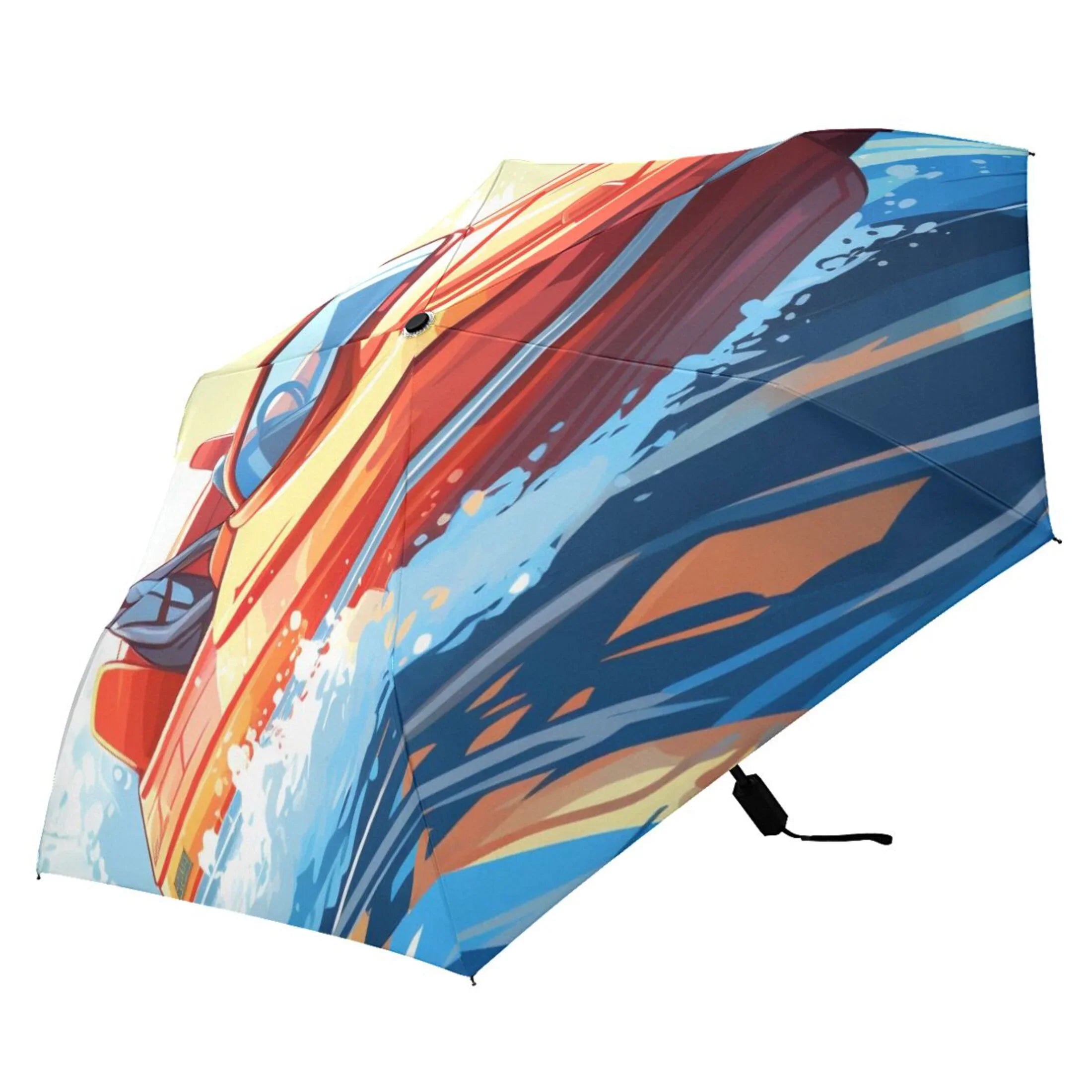 Boating Compact Folding Umbrella for Rain Windproof Travel Umbrella  50+ Lightweight Packable Arc Size
